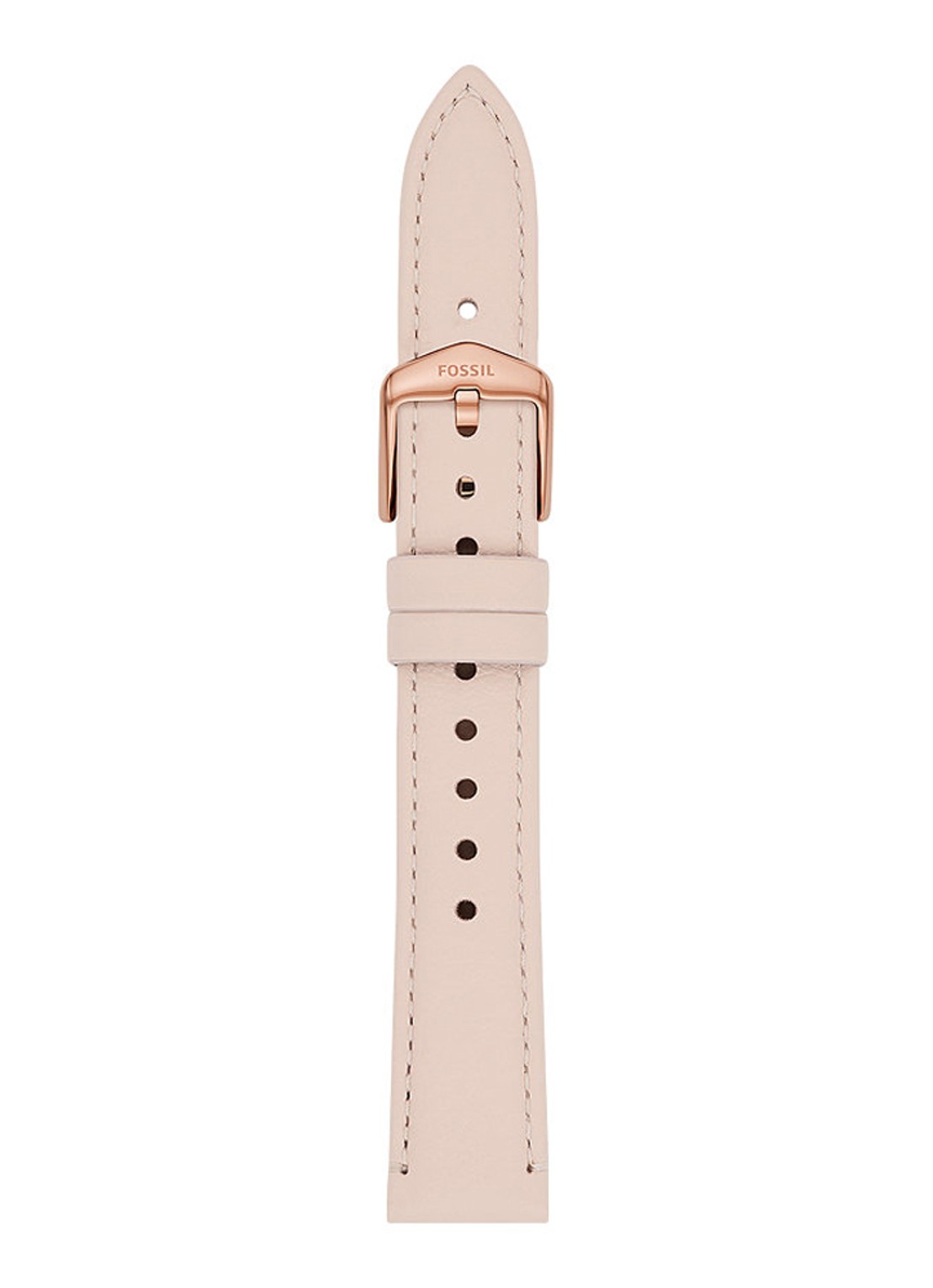 Fossil Horlogeband van leer S161091 - voorkant lichtroze