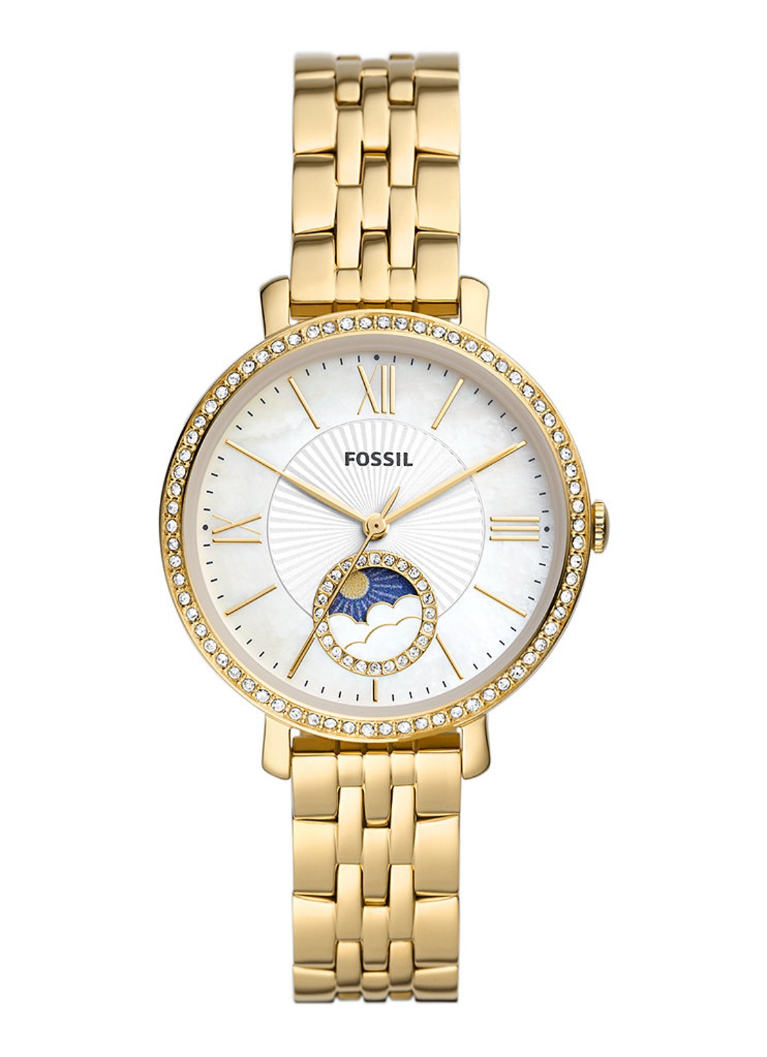 Fossil Jacqueline horloge ES5167 - voorkant goud
