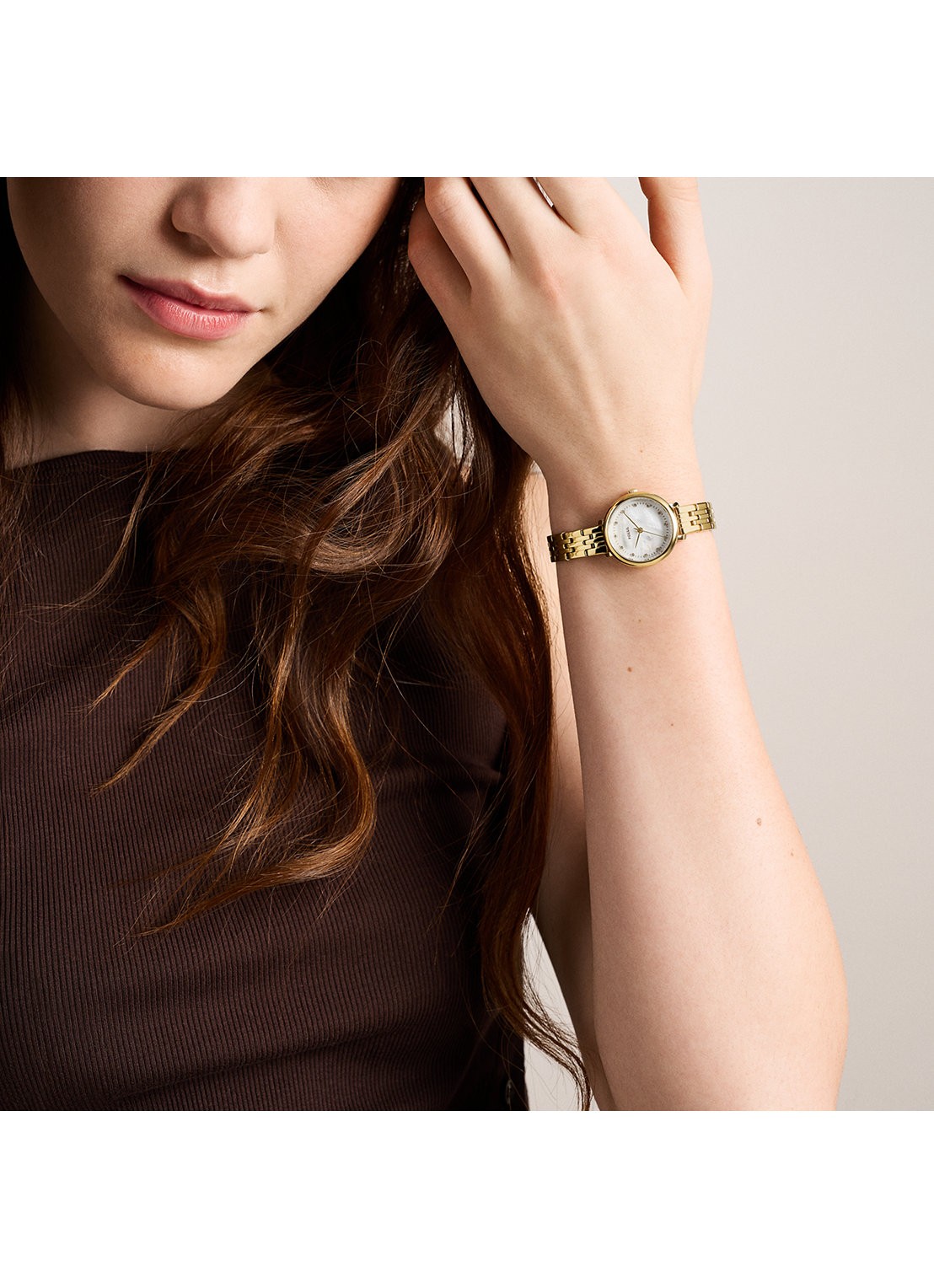Fossil Jaqueline horloge ES5501 - detail 5 goud