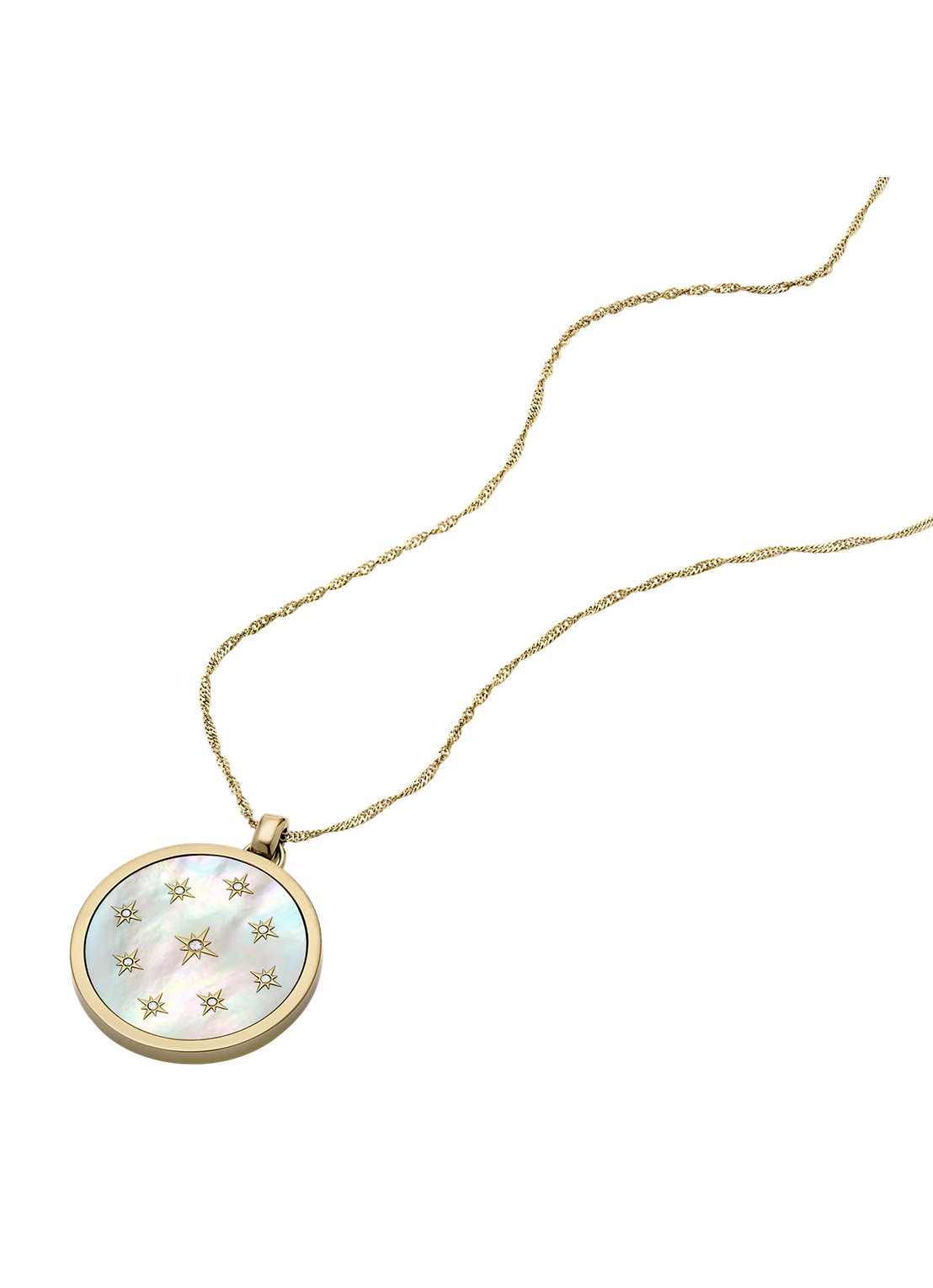 Fossil Jewelry ketting met hanger JF04864710 - detail goud