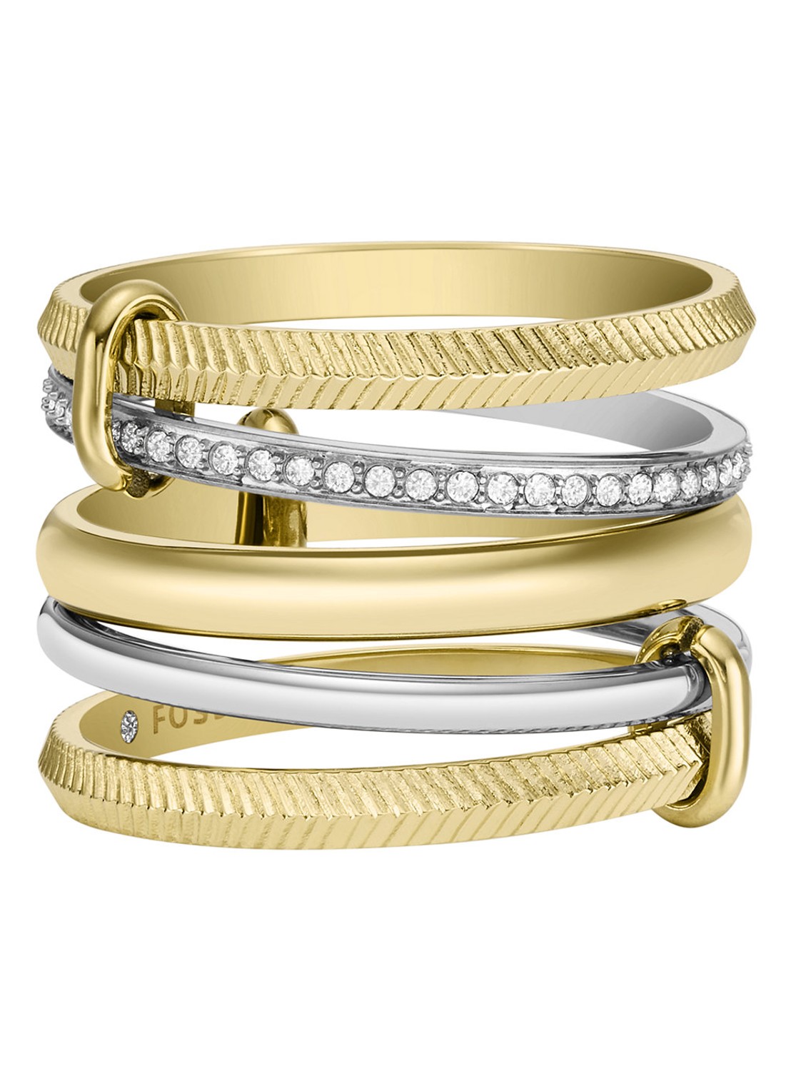 Fossil Jewelry ring JF04592998 - voorkant 6 goud