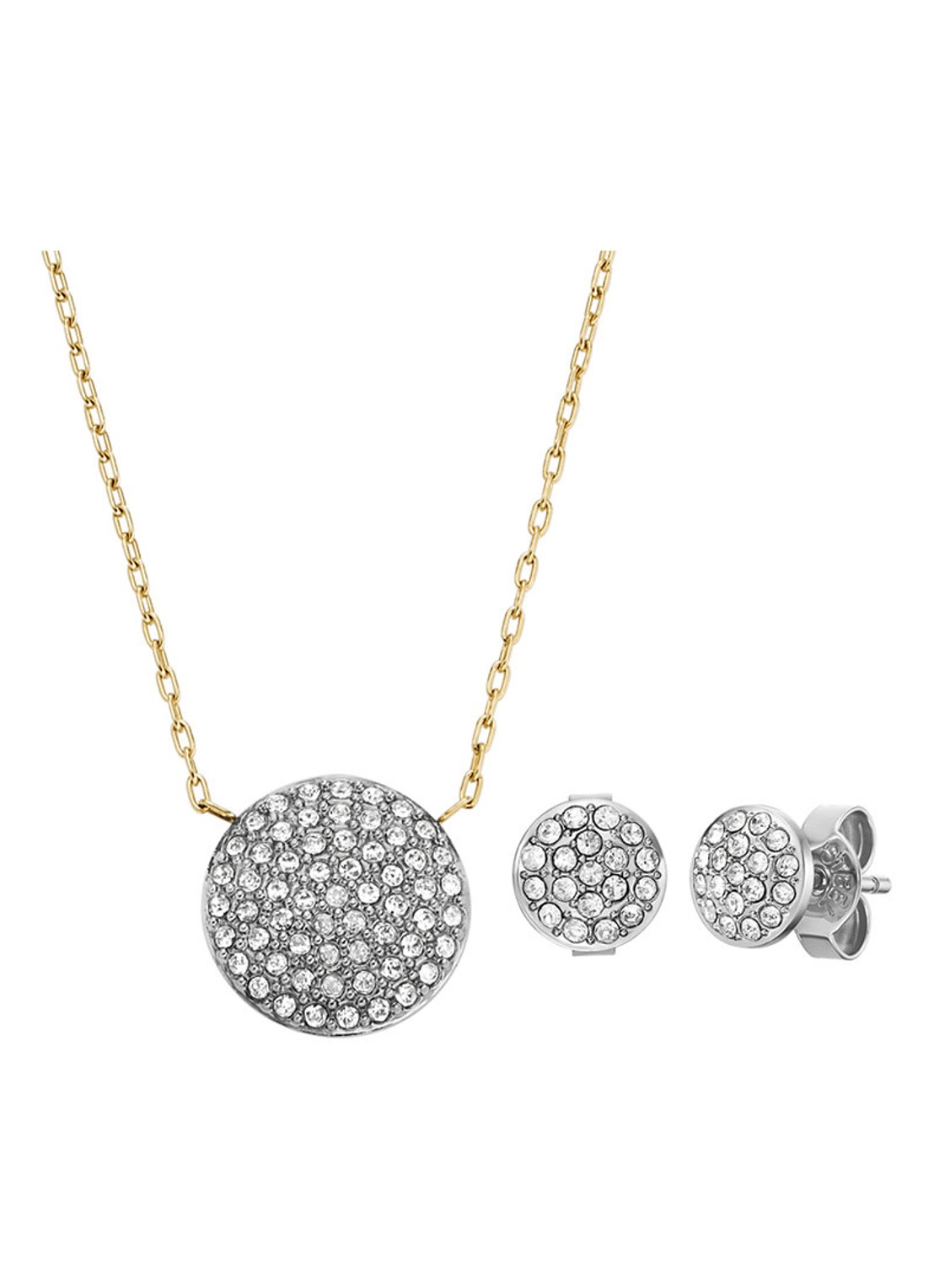 Fossil Ketting en oorstekers in set van 2  JF04815SET - voorkant goud