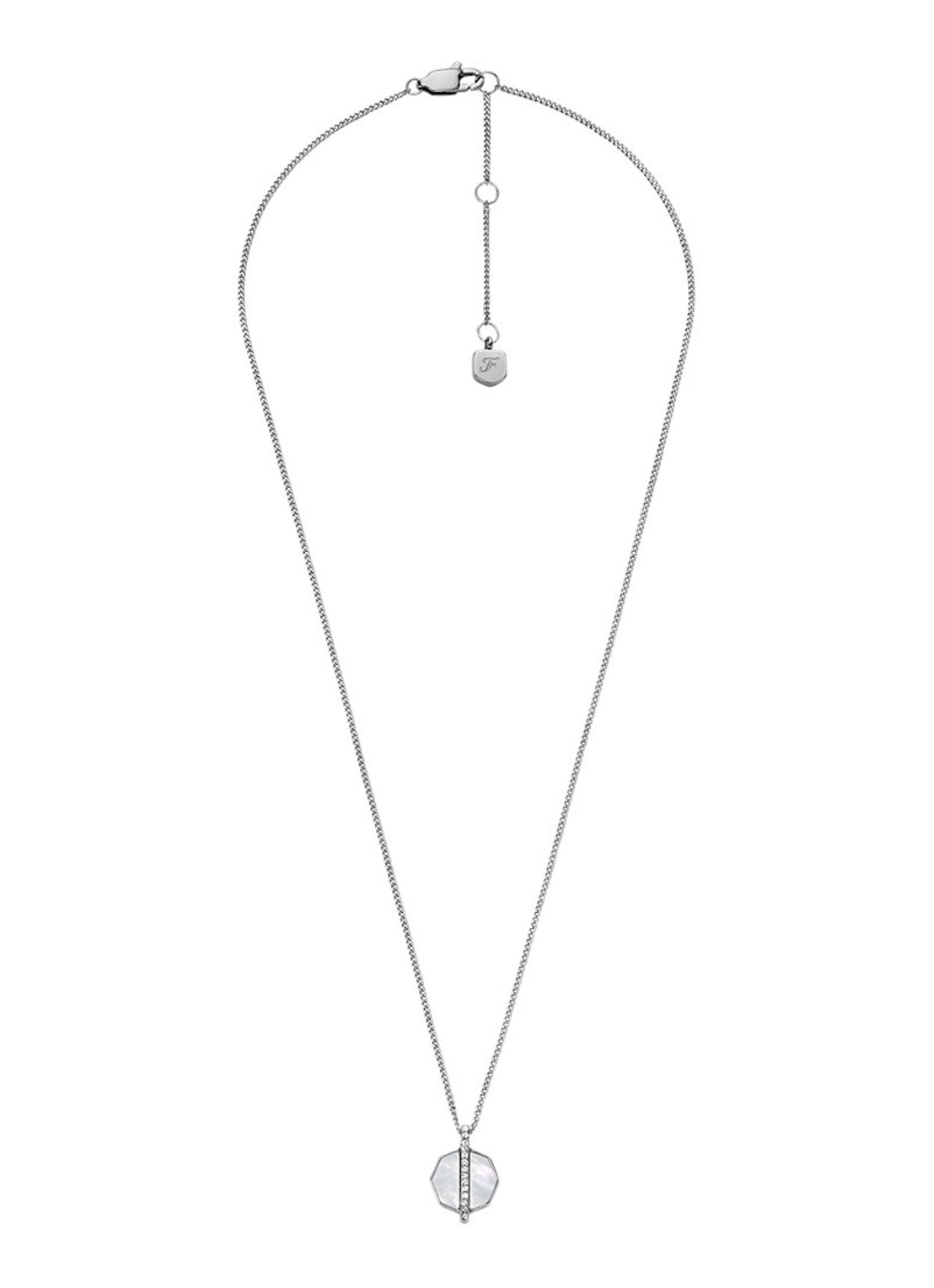 Fossil Ketting JF04909040 - detail 3 zilver