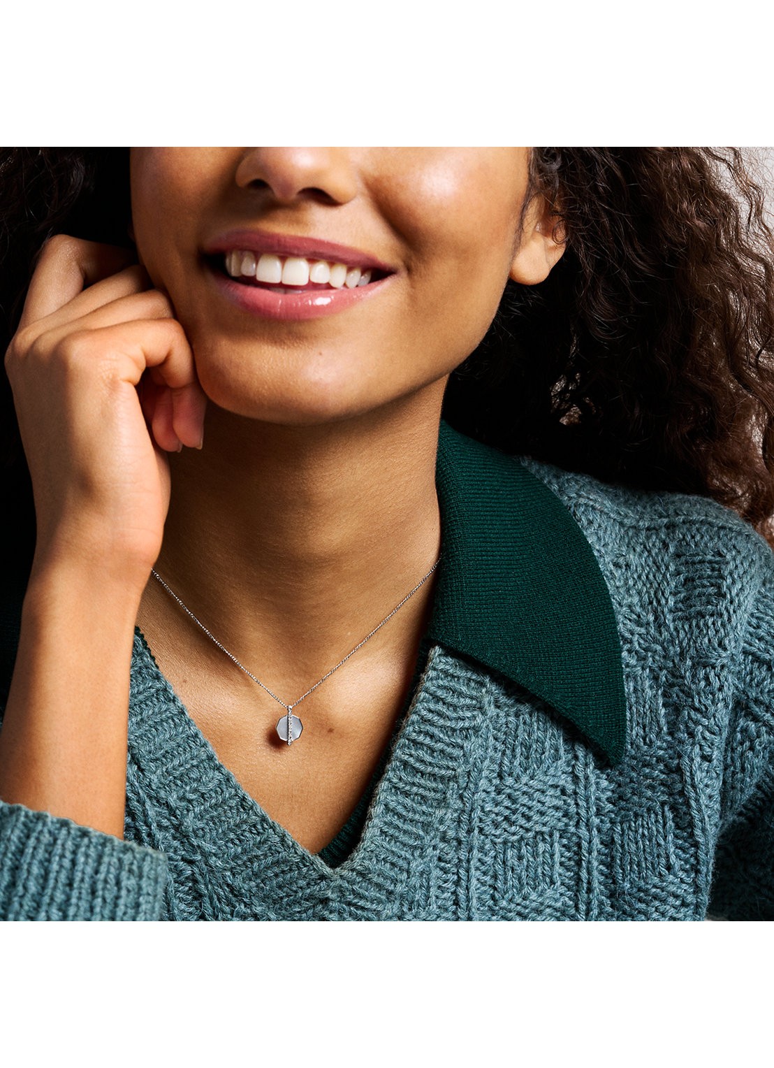 Fossil Ketting JF04909040 - detail 6 zilver