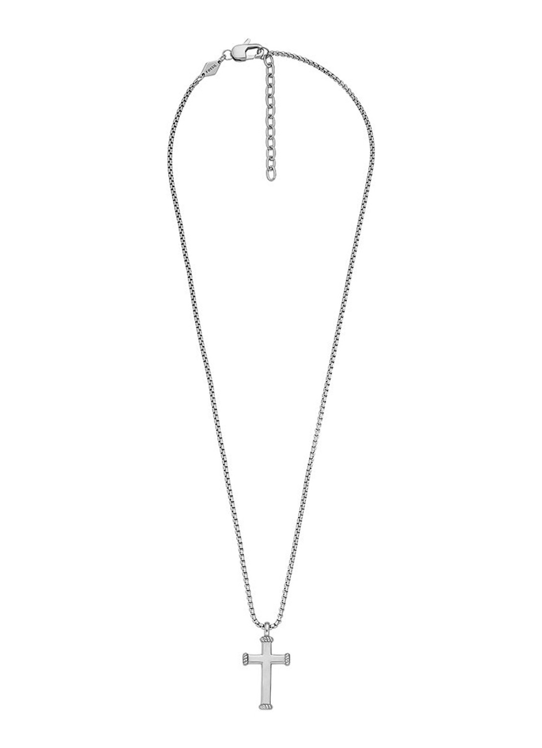 Fossil Ketting met hanger JF04401040 - voorkant 4 zilver