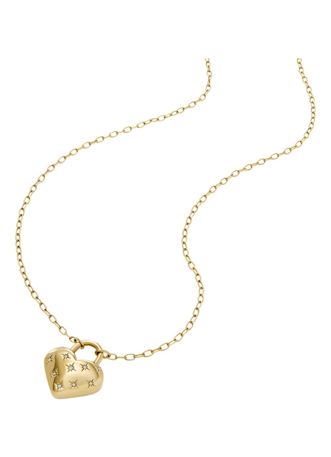 Fossil Ketting met hanger JF04829710 - detail 2 goud