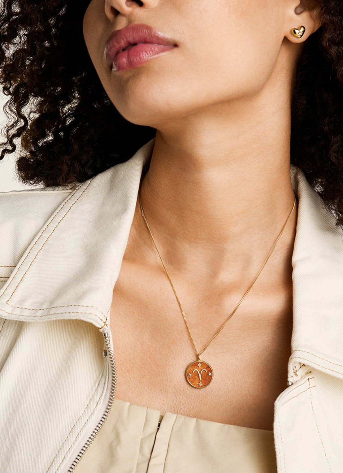 Fossil Ketting met hanger JF04838710 - detail 5 goud