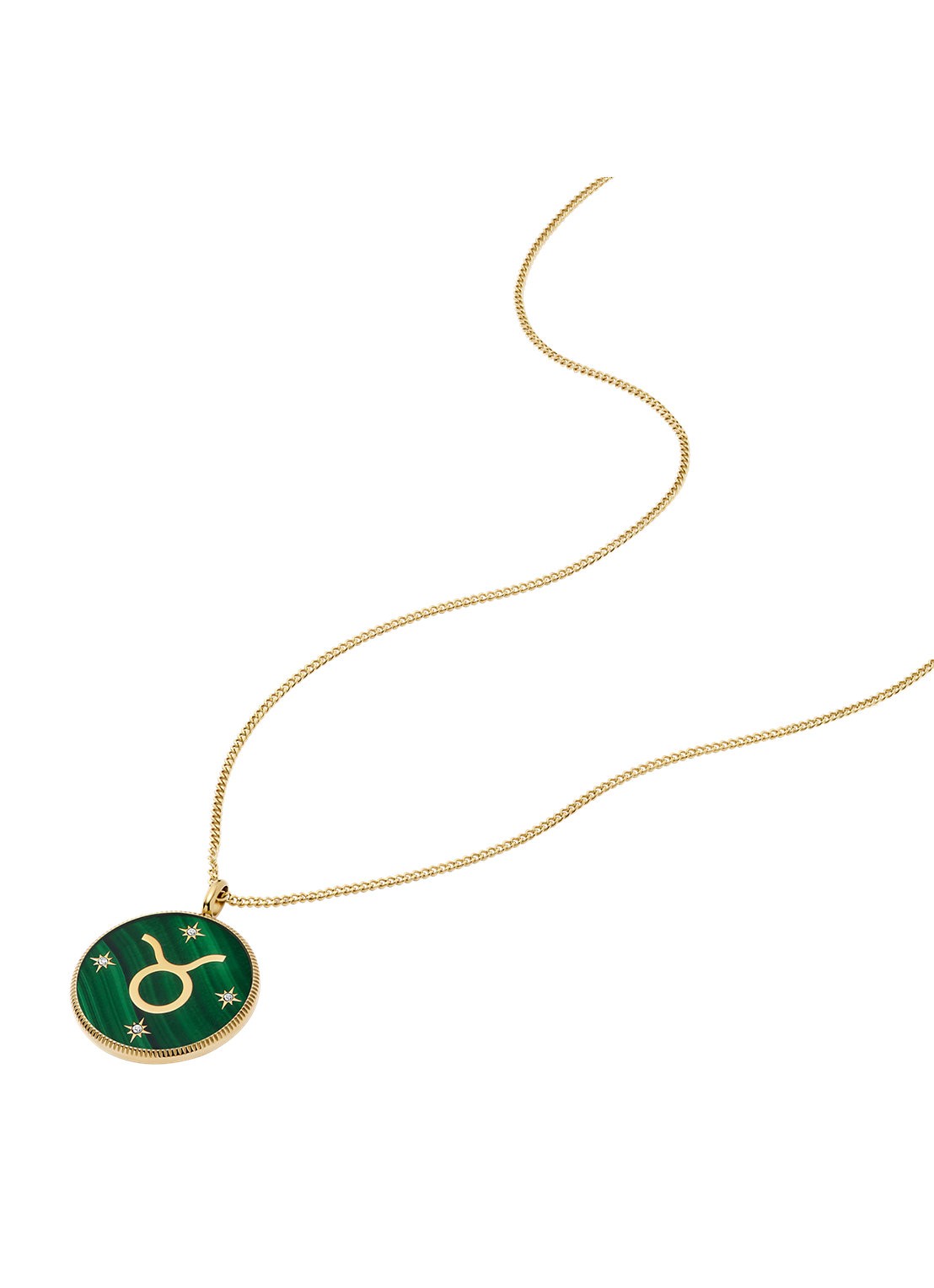 Fossil Ketting met hanger JF04839710 - detail 2 goud