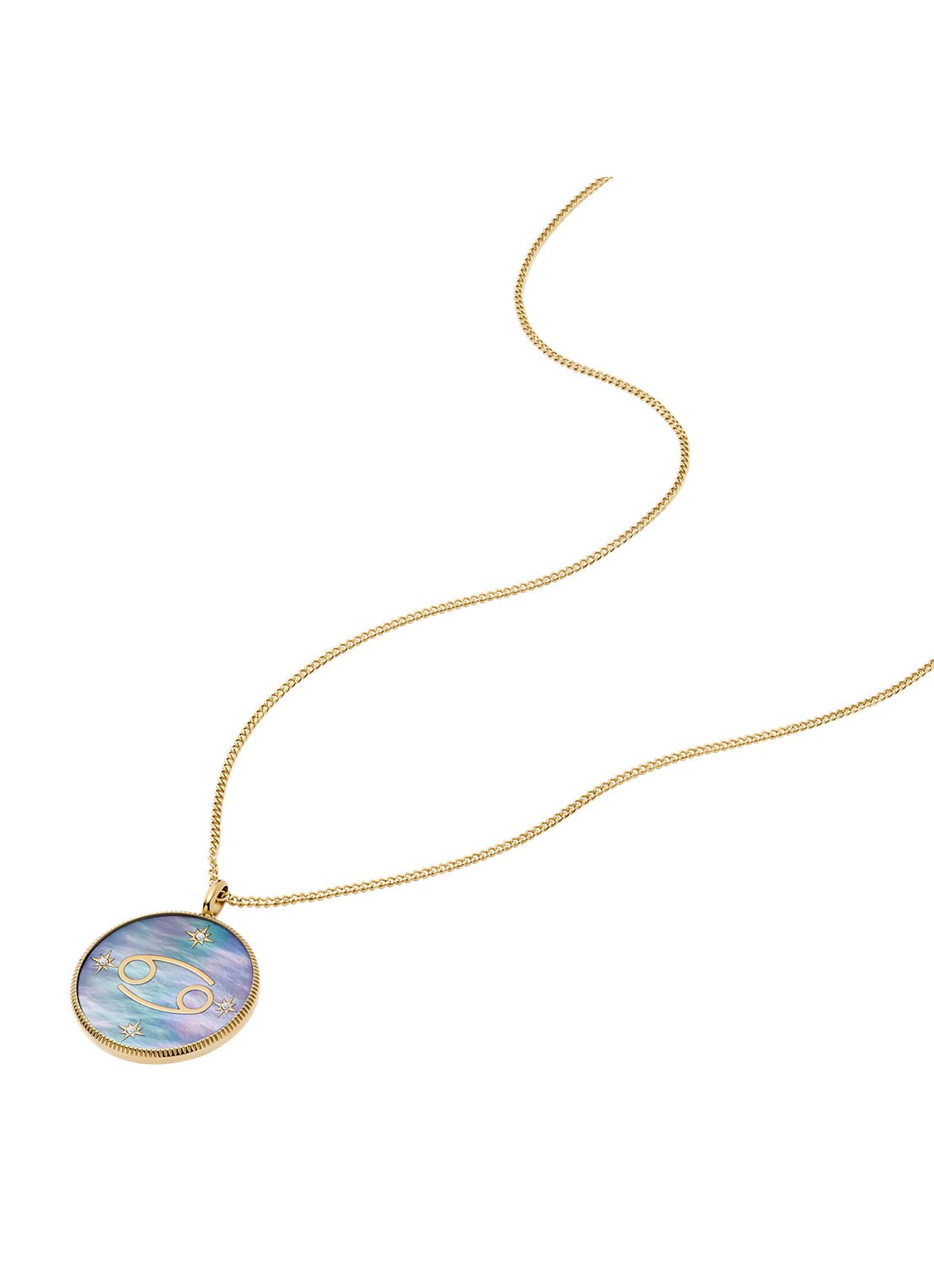 Fossil Ketting met hanger JF04841710 - detail 2 goud
