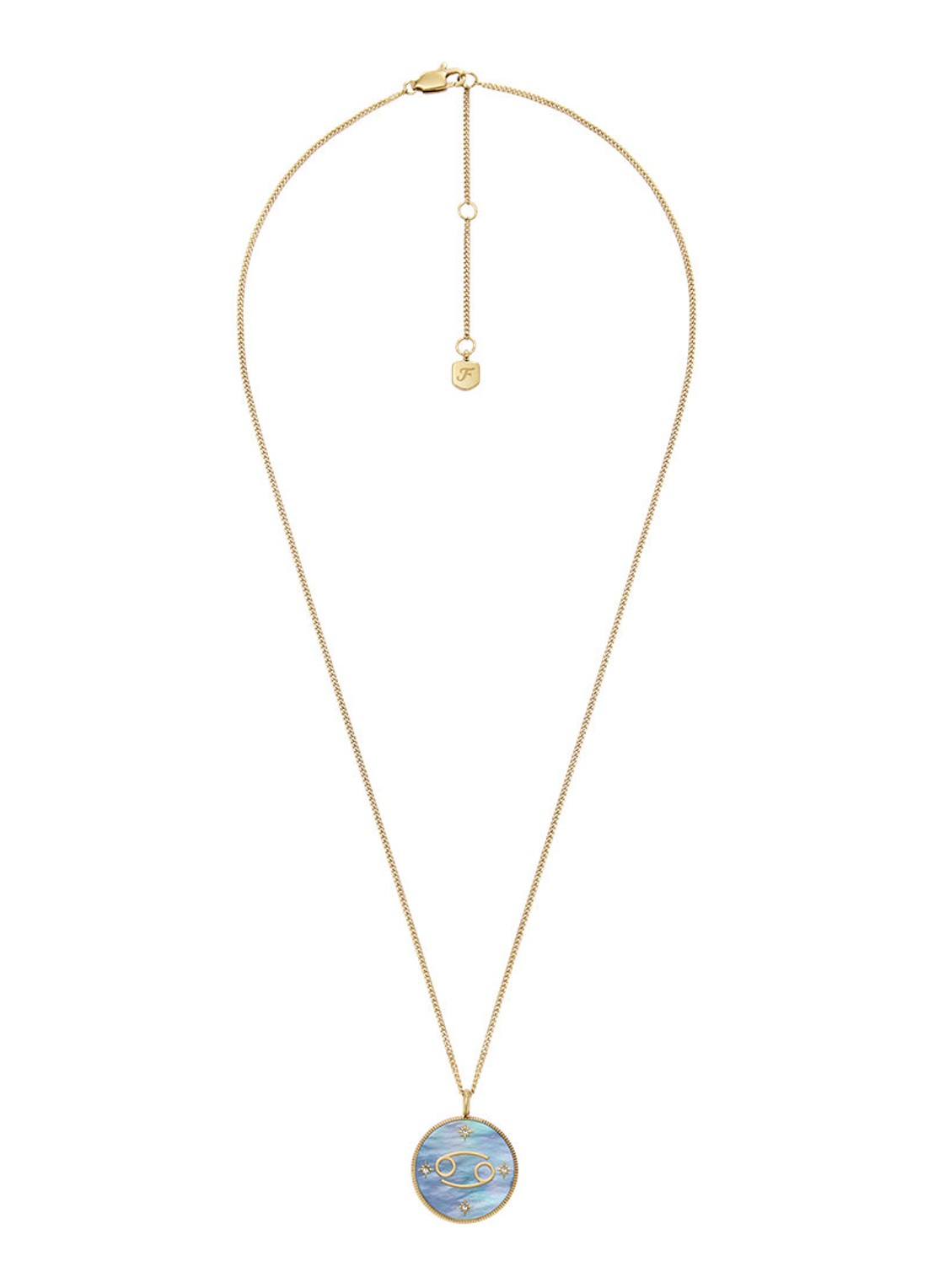 Fossil Ketting met hanger JF04841710 - detail 3 goud