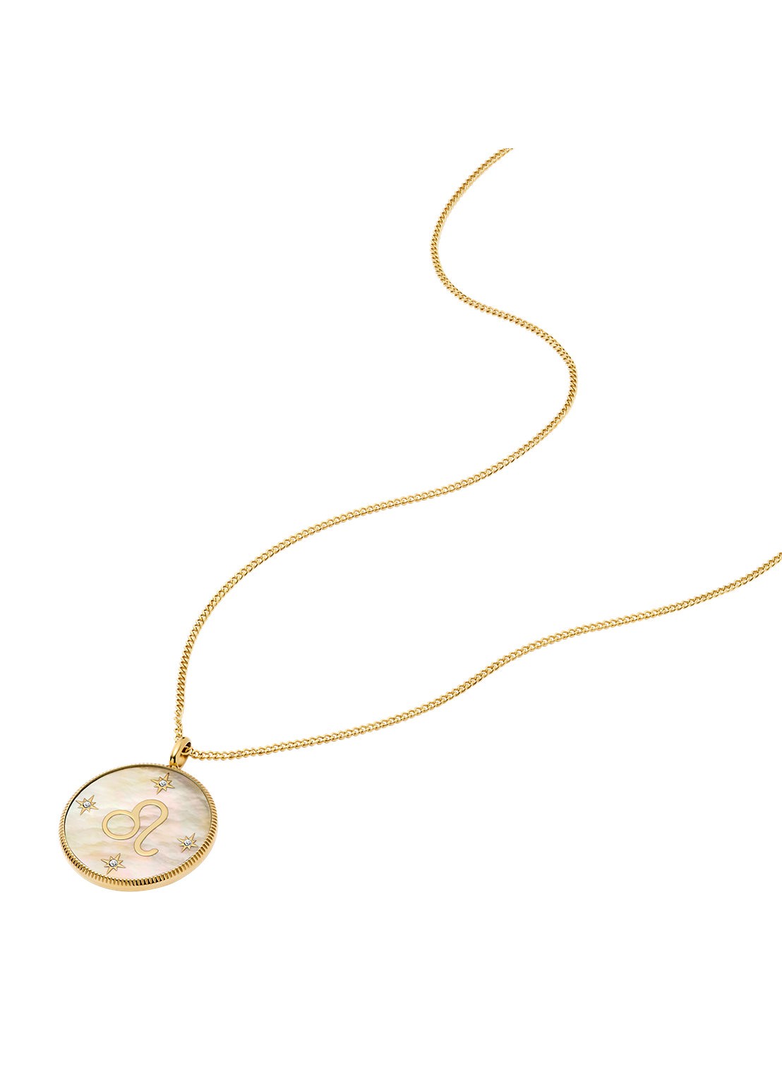 Fossil Ketting met hanger JF04842710 - detail 2 goud