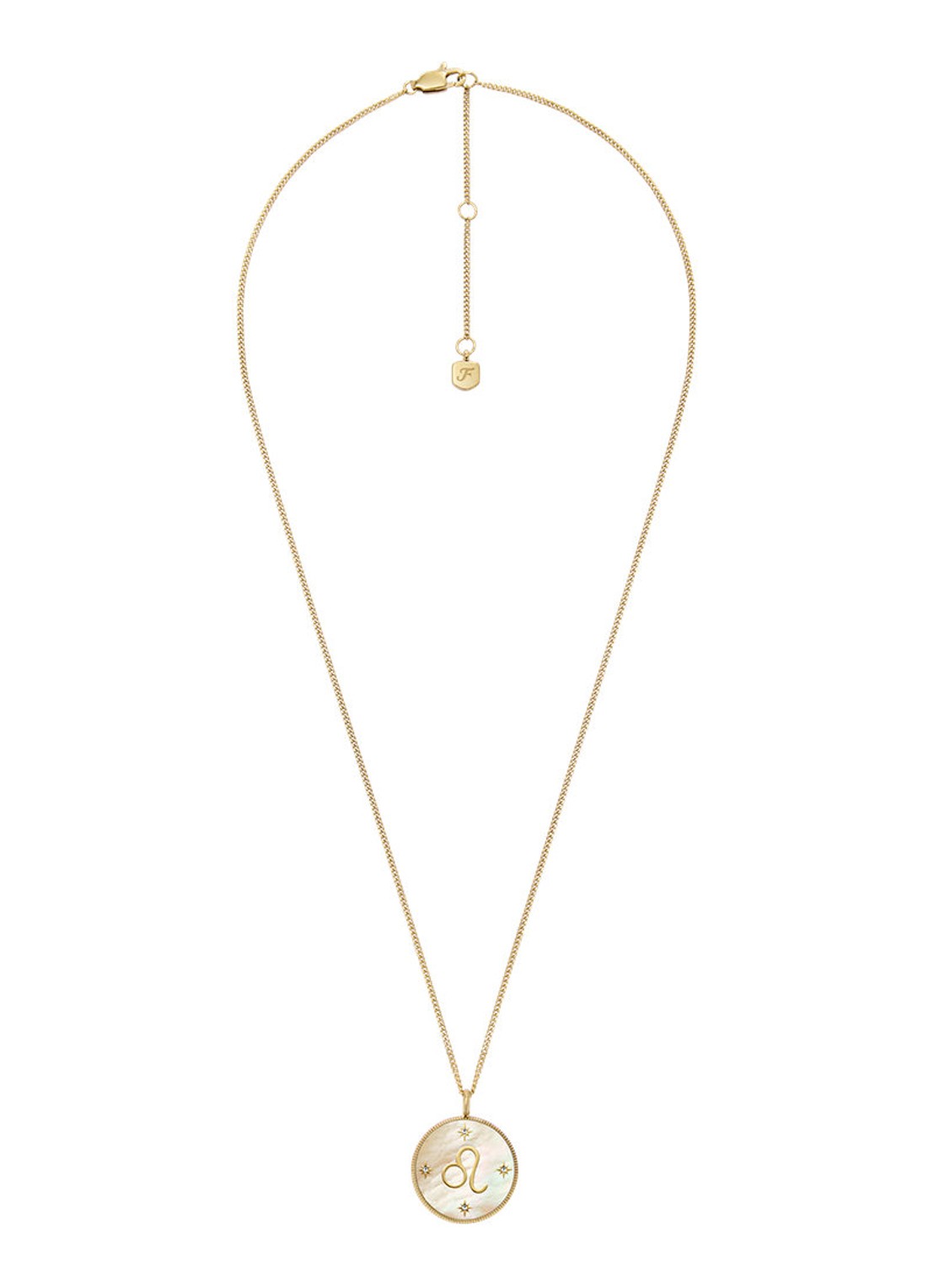 Fossil Ketting met hanger JF04842710 - detail 3 goud
