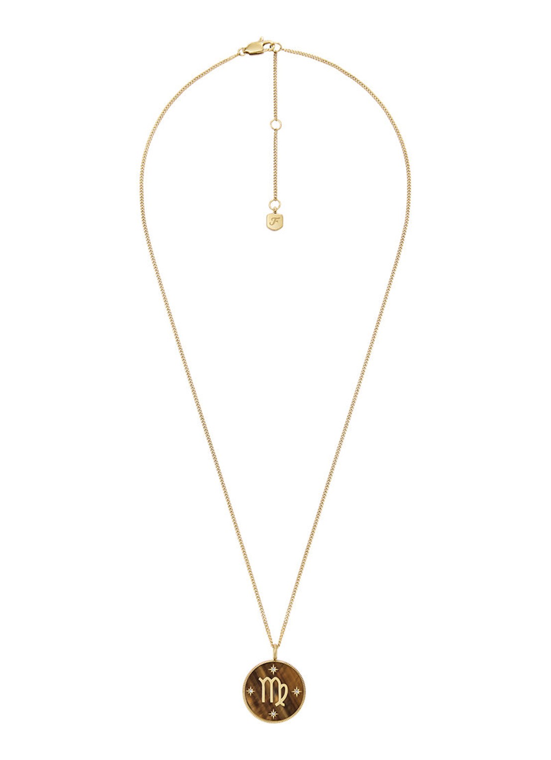 Fossil Ketting met hanger JF04843710 - detail 3 goud
