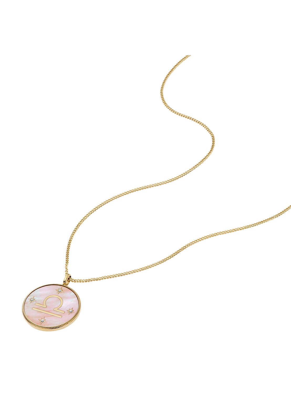 Fossil Ketting met hanger JF04844710 - detail 2 goud