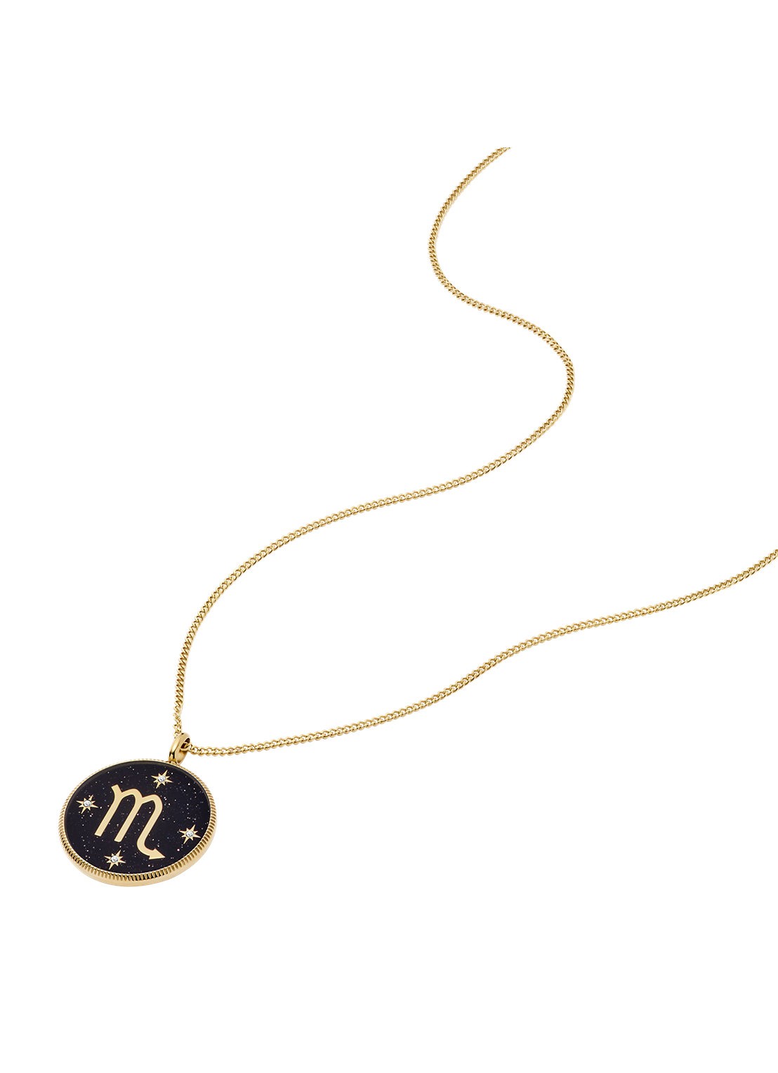 Fossil Ketting met hanger JF04845710 - detail 2 goud