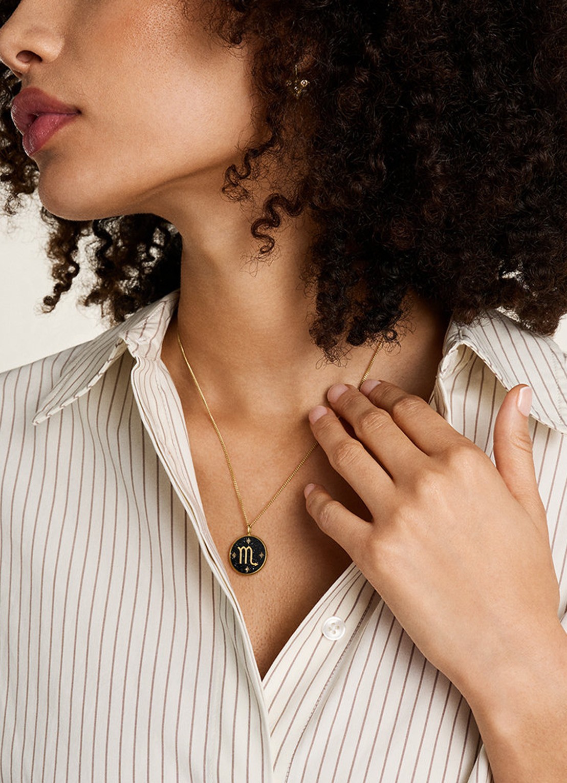 Fossil Ketting met hanger JF04845710 - detail 5 goud
