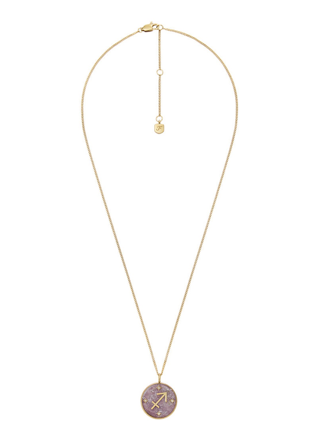 Fossil Ketting met hanger JF04846710 - detail 2 goud
