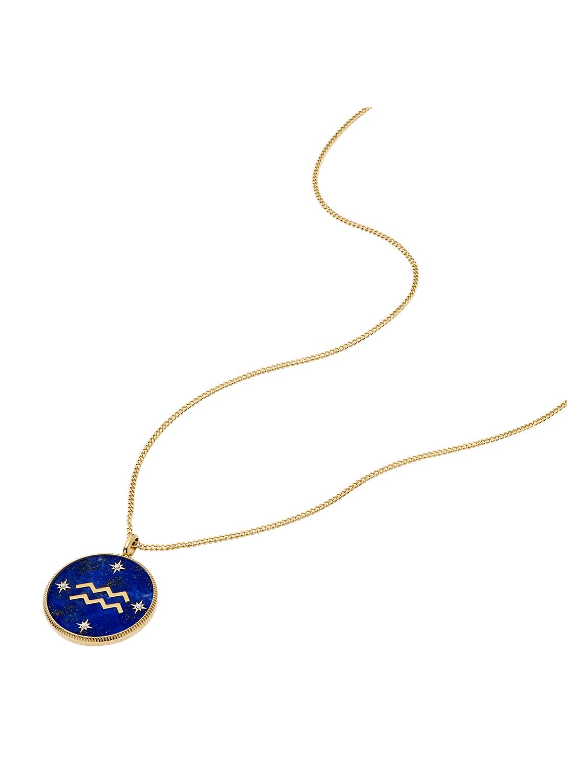 Fossil Ketting met hanger JF04849710 - detail 2 goud
