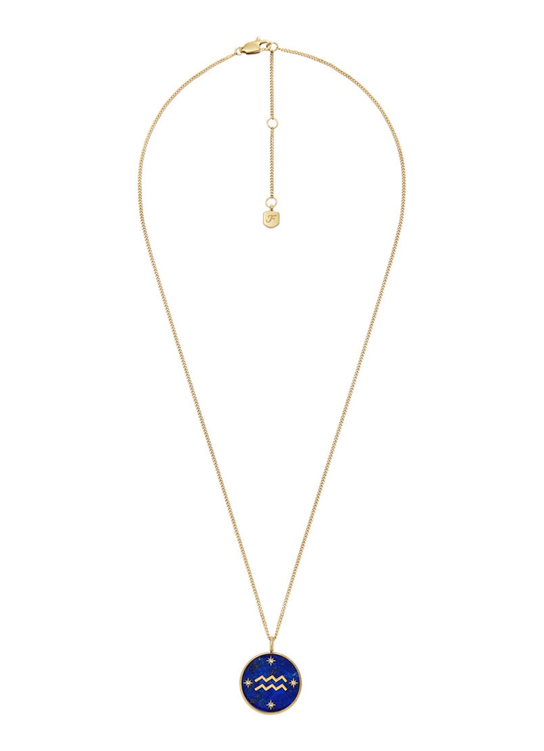 Fossil Ketting met hanger JF04849710 - detail 3 goud