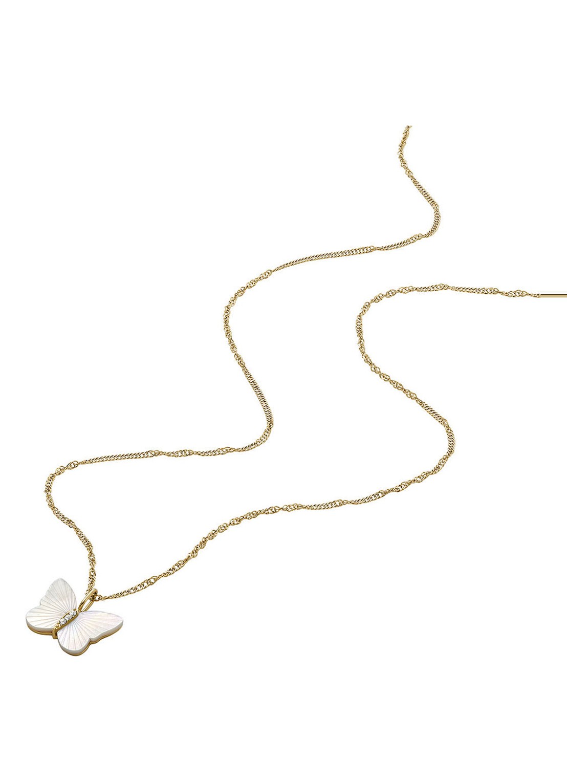 Fossil Ketting met kristal JF04424710 - detail 3 goud