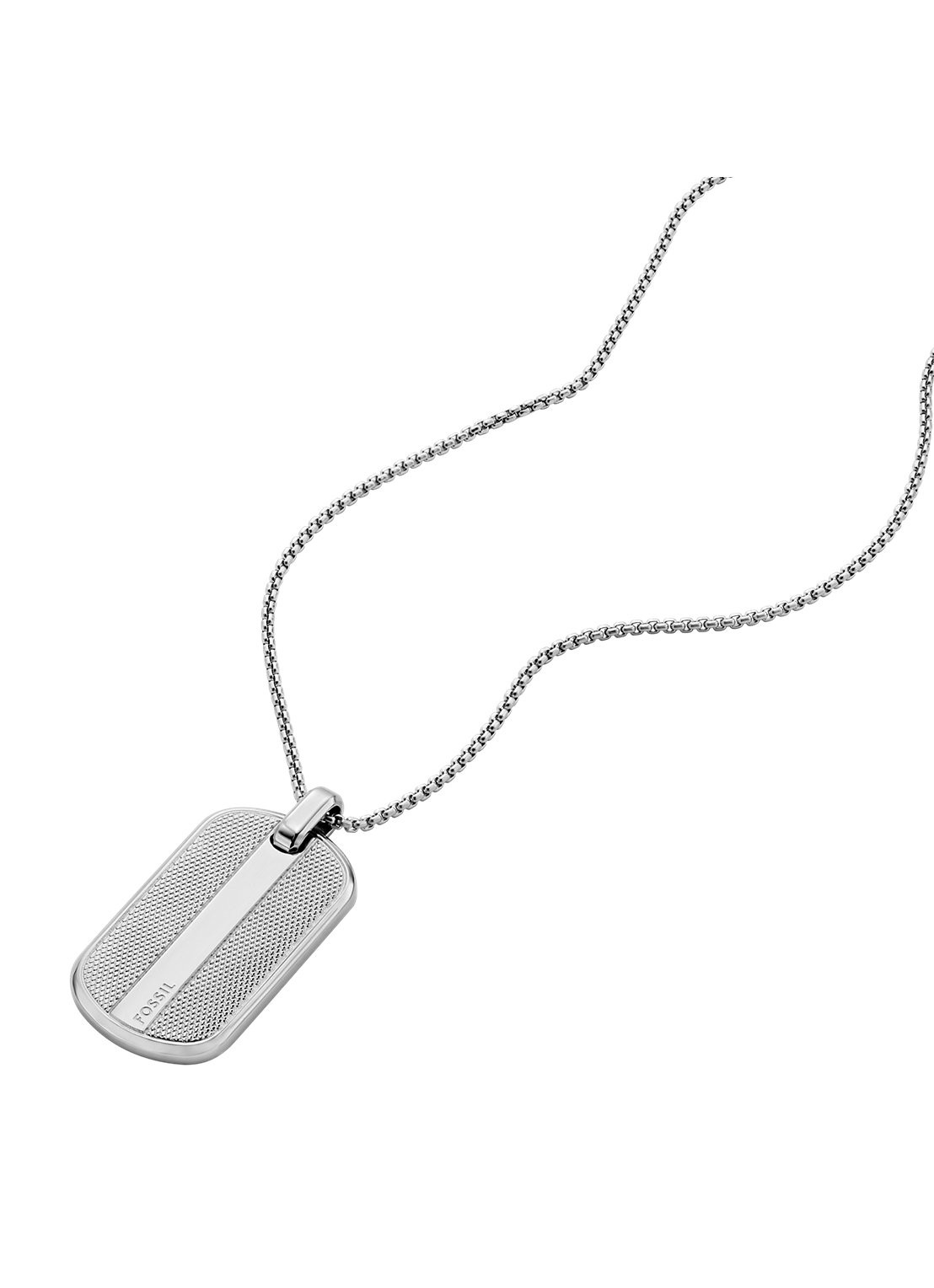 Fossil Knox ketting met hanger JF04882040 - detail 2 zilver