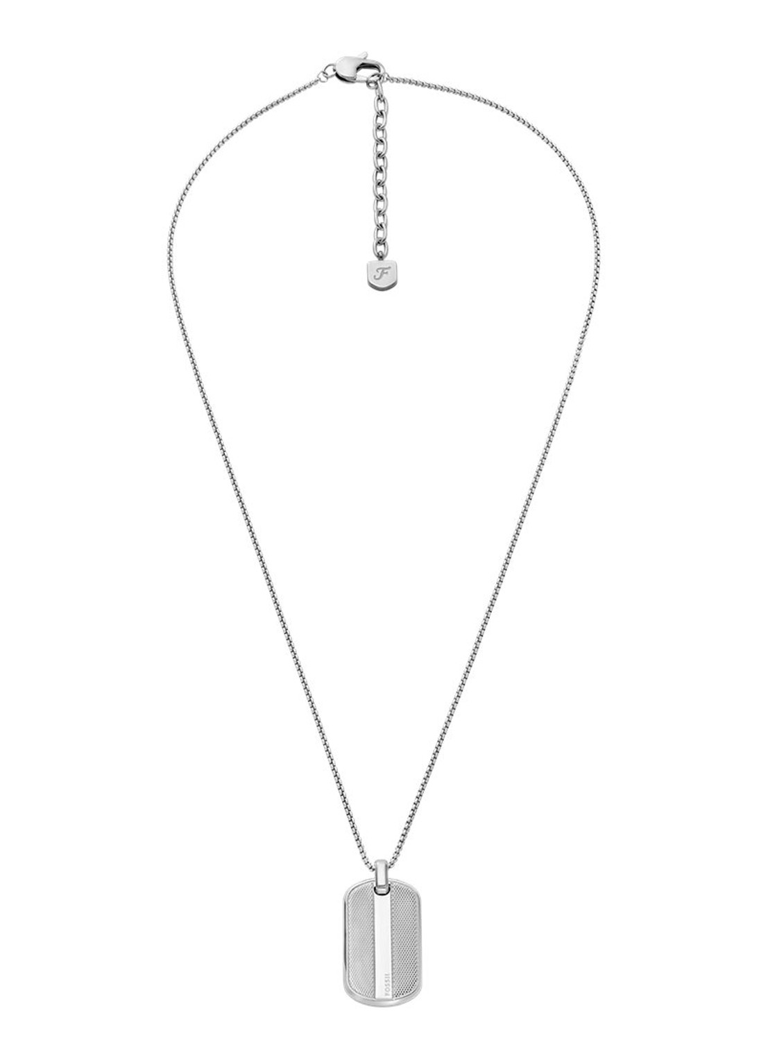 Fossil Knox ketting met hanger JF04882040 - detail 3 zilver