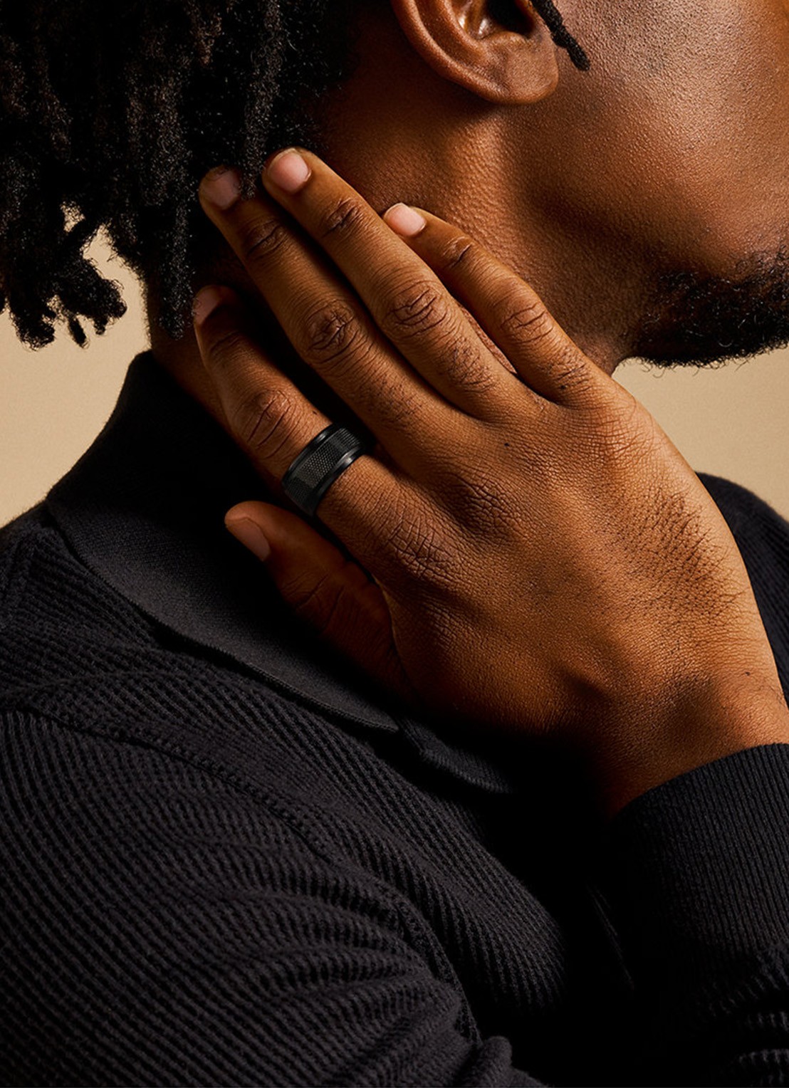 Fossil Knox ring JF04824001 - detail 4 zwart