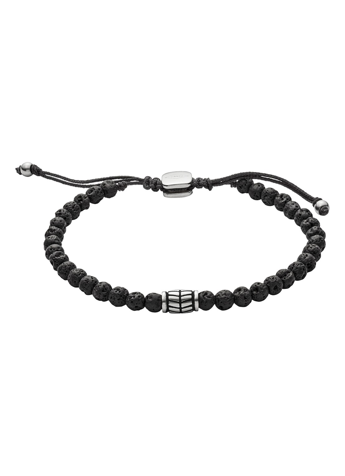 Fossil Kralenarmband met halfedelsteen JF02887040 - voorkant zwart