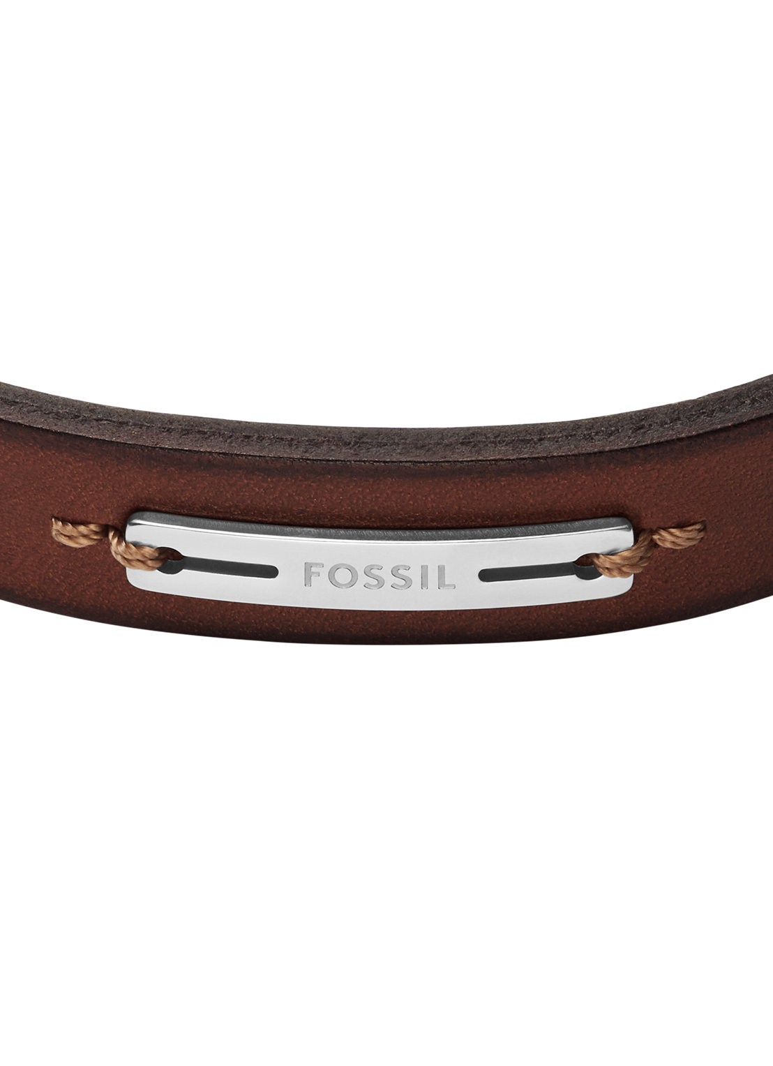 Fossil Machine armband JF04963040 - detail bruin