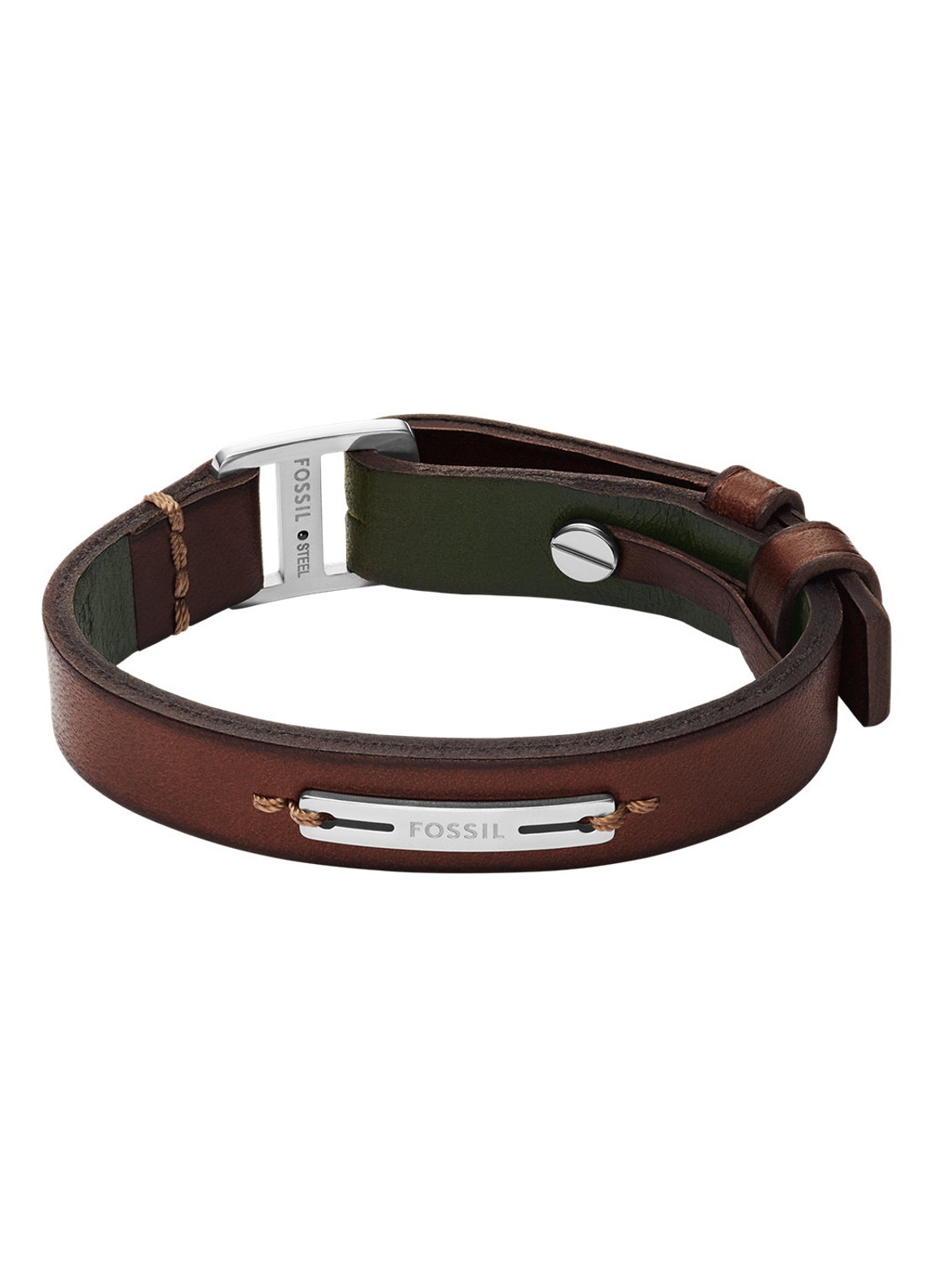 Fossil Machine armband JF04963040 - voorkant 6 bruin