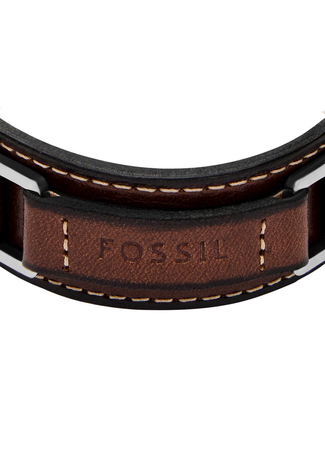 Fossil Machine armband van leer JF04941040 - detail 2 bruin