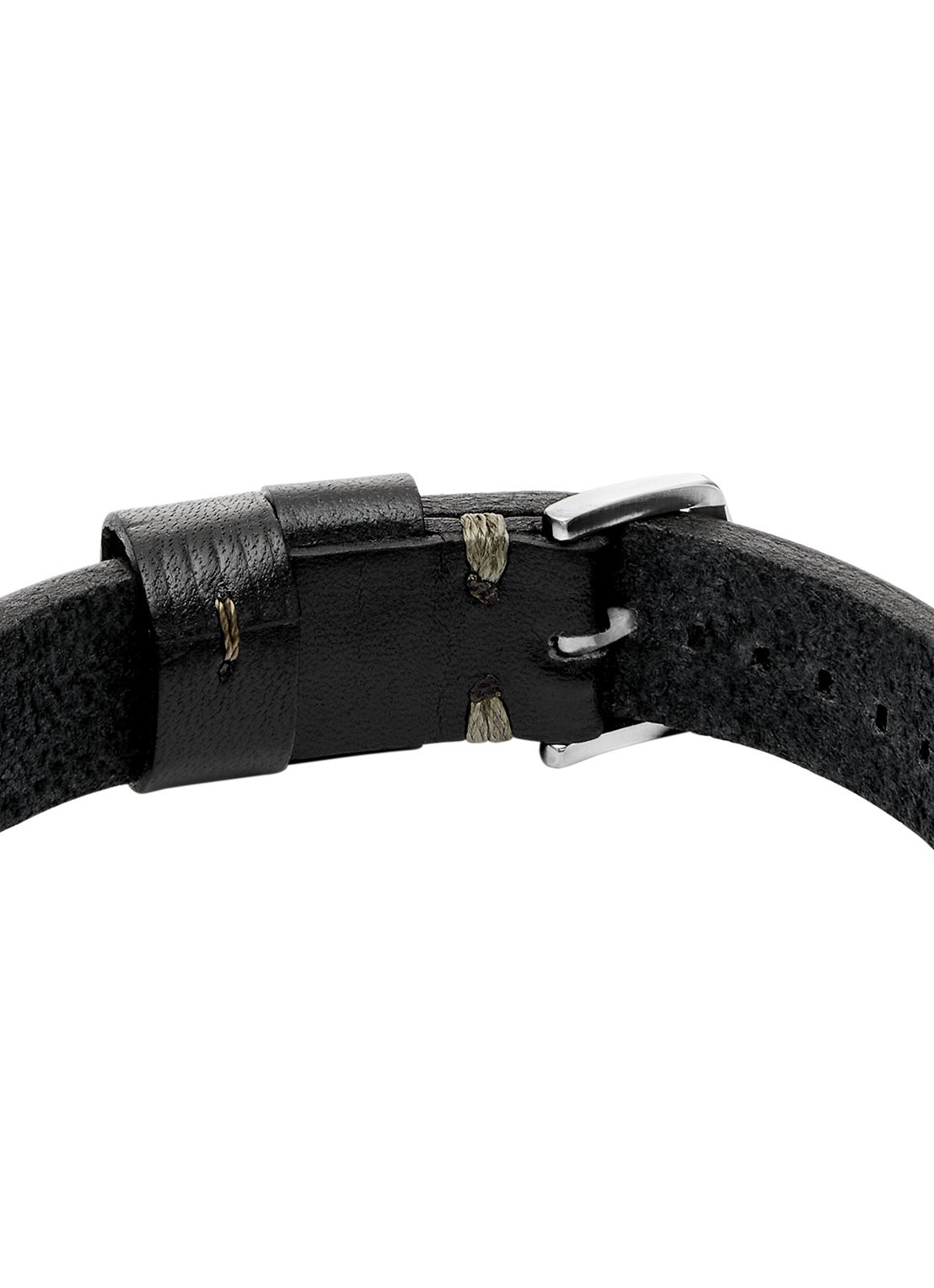 Fossil Machine armband van leer JF04946040 - detail 3 zwart