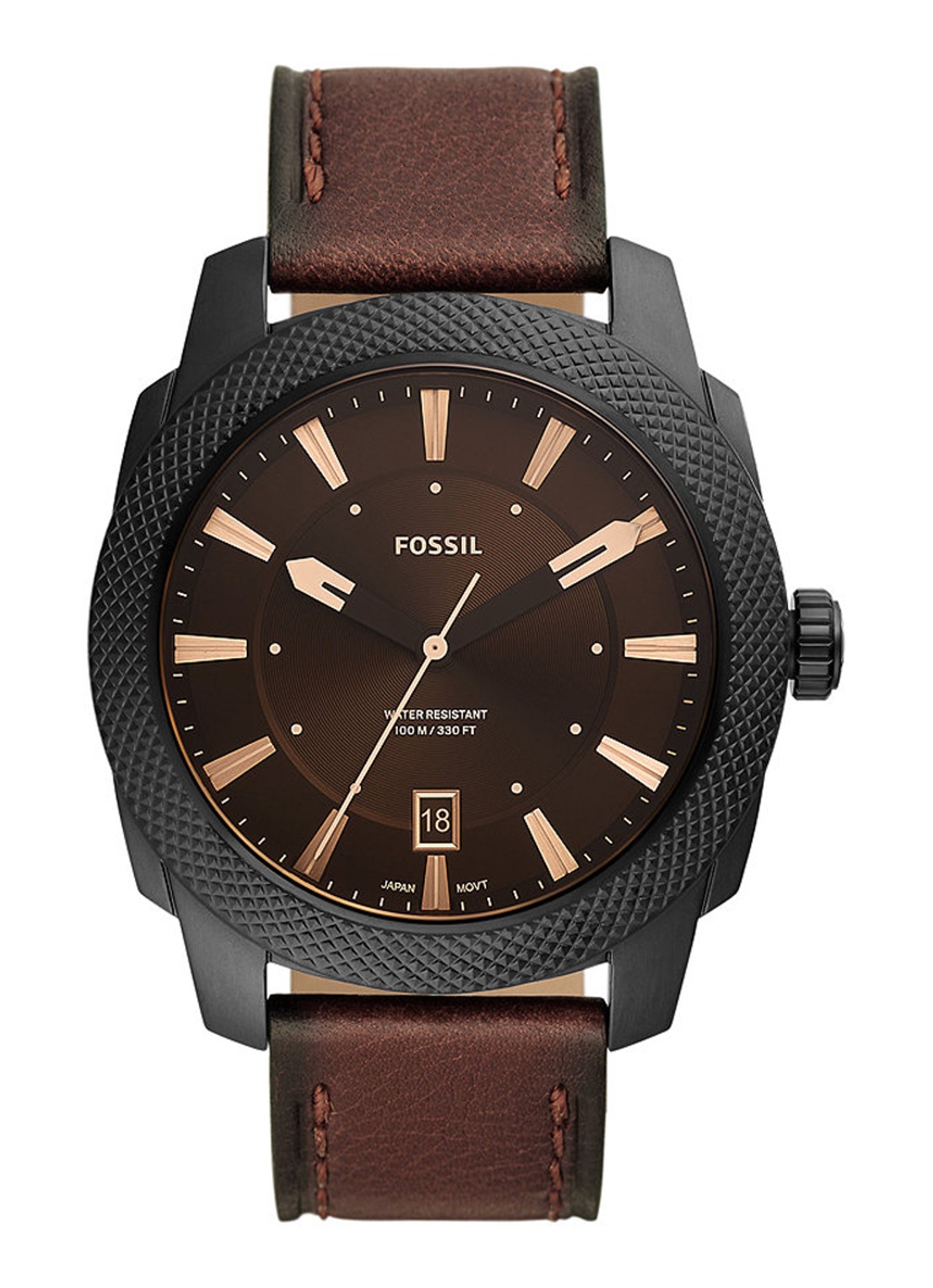 Fossil Machine horloge FS5972 - voorkant 4 zwart