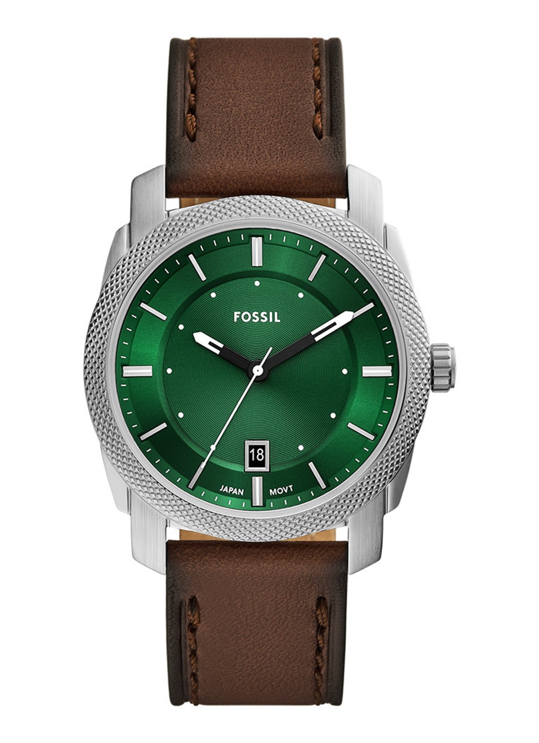 Fossil Machine horloge FS6085 - voorkant zilver