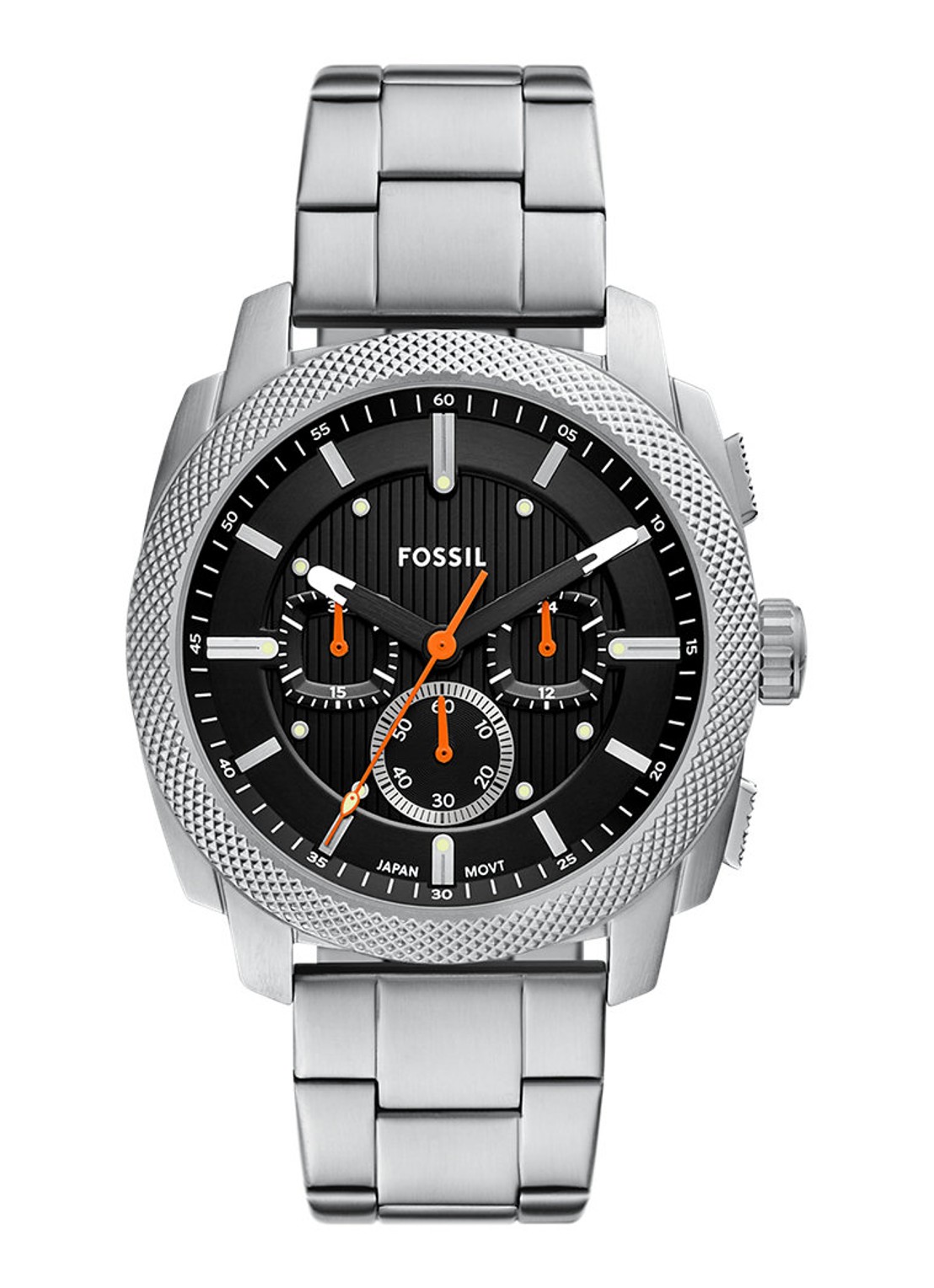 Fossil Machine horloge FS6095 - voorkant zilver
