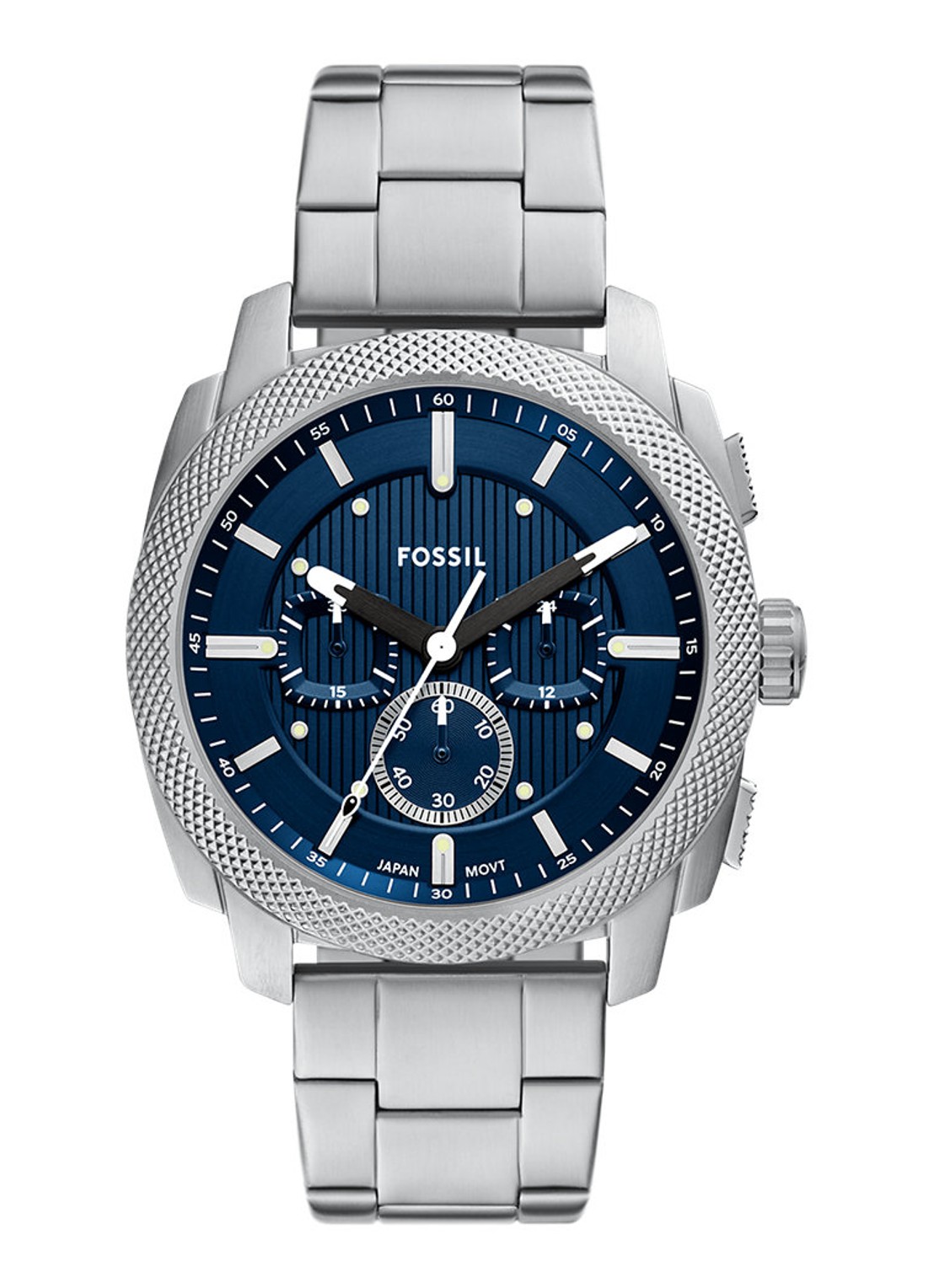 Fossil Machine horloge FS6096 - voorkant zilver
