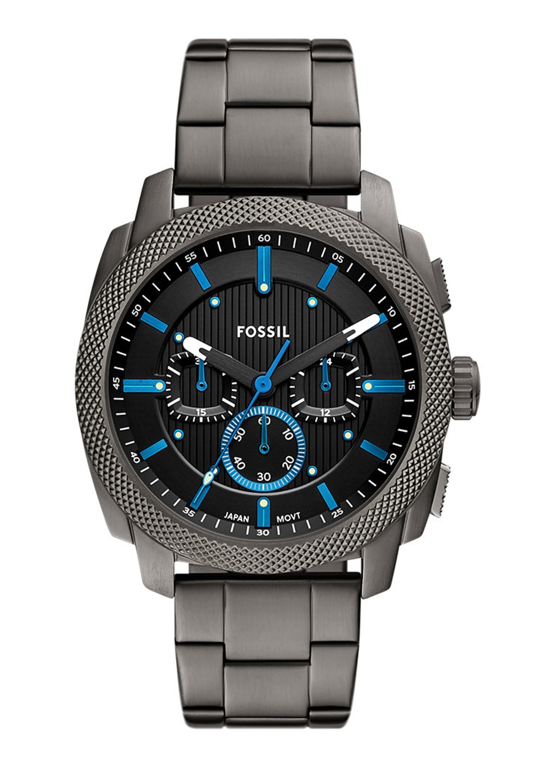 Fossil Machine horloge FS6098 - voorkant antraciet