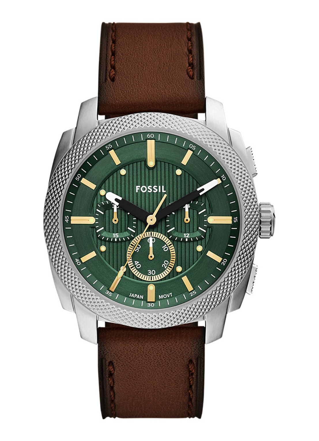 Fossil Machine horloge FS6100 - voorkant zilver