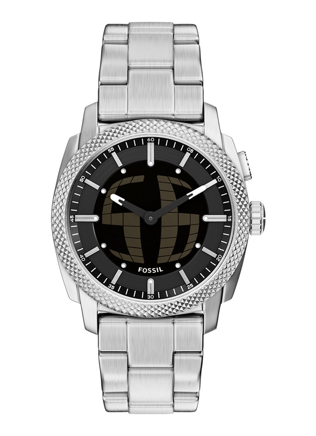 Fossil Machine horloge FS6155 - voorkant zilver
