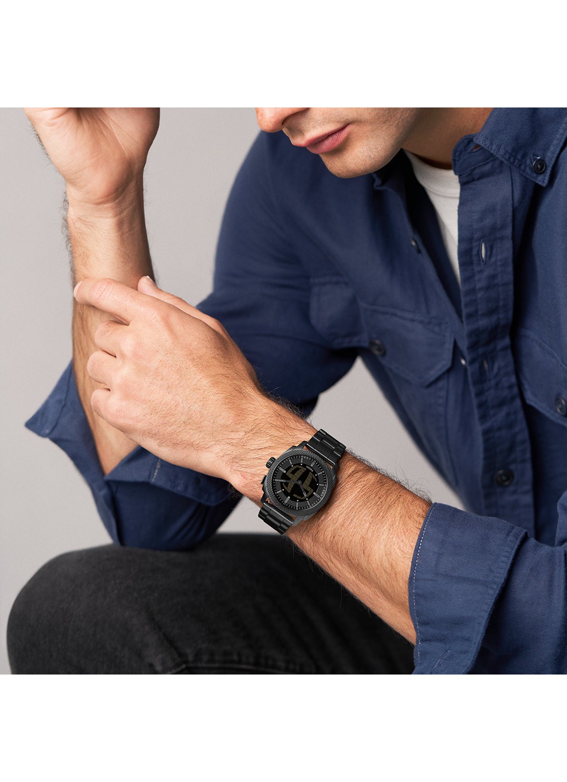 Fossil Machine horloge FS6156 - detail 6 zwart