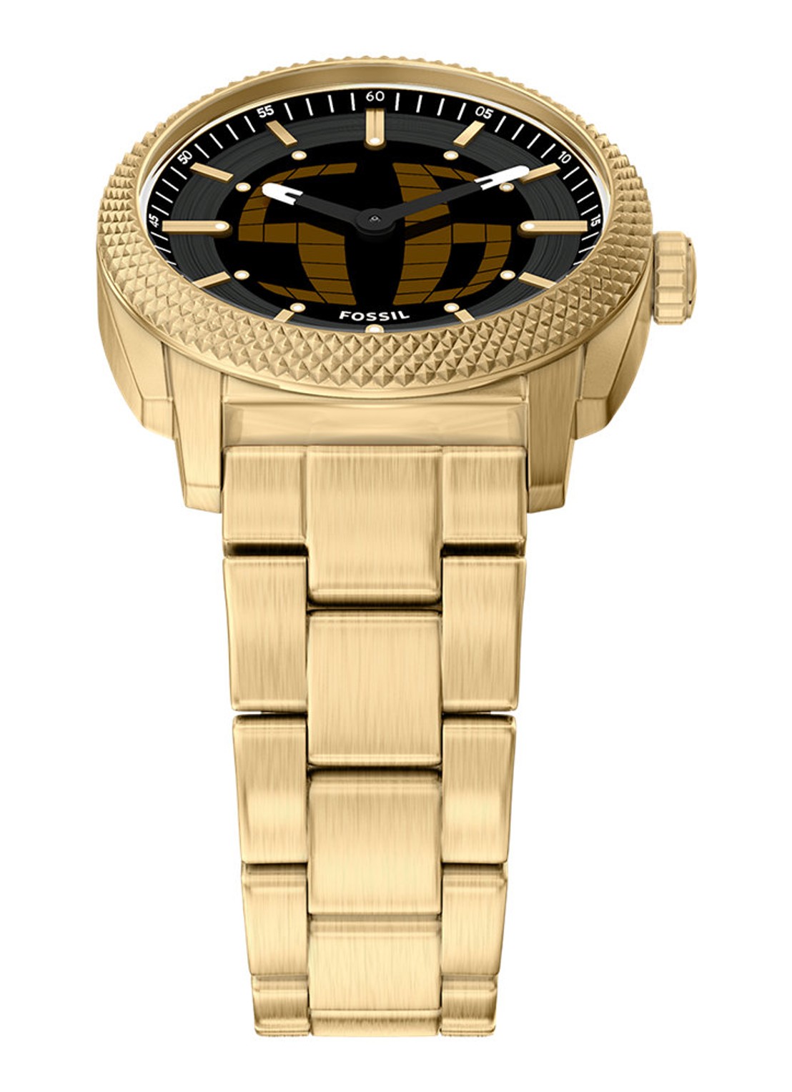 Fossil Machine horloge FS6157 - detail 4 goud