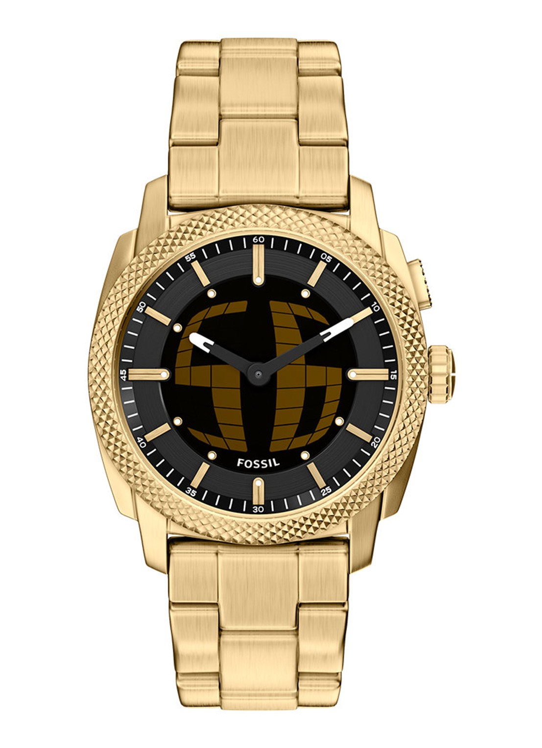Fossil Machine horloge FS6157 - voorkant goud