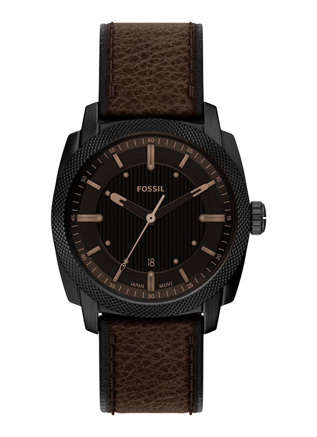 Fossil Machine horloge FS6187 - voorkant zwart