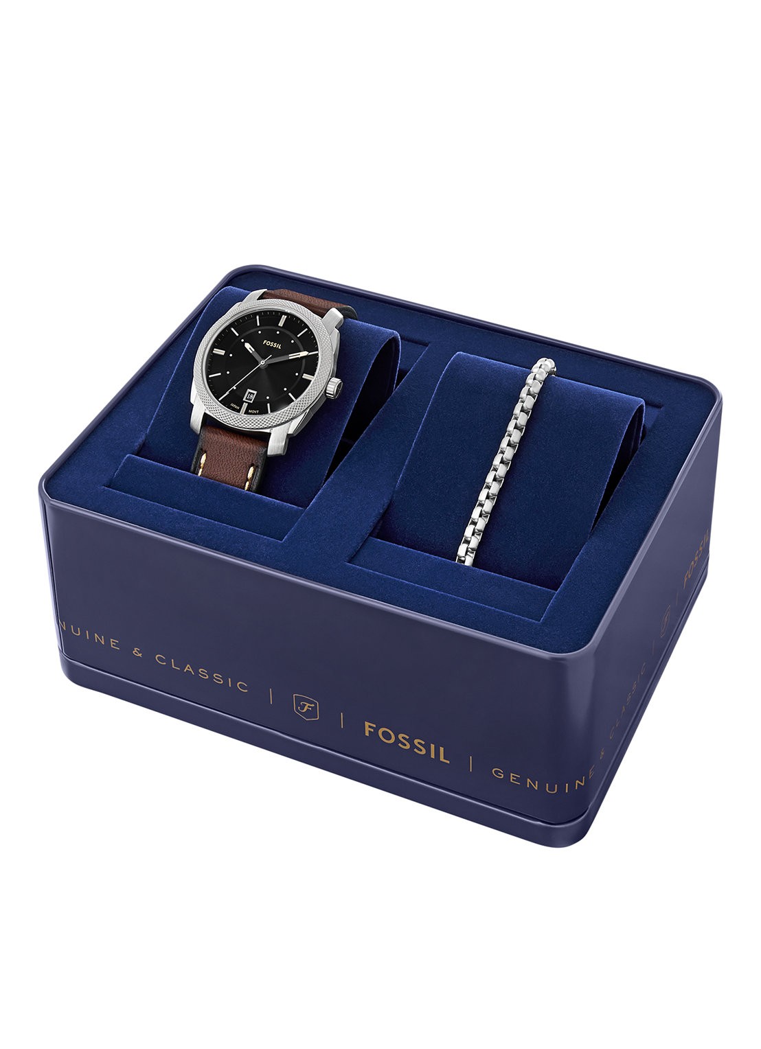 Fossil Machine horloge met armband in set van 2FS6081SET - detail 2 zilver