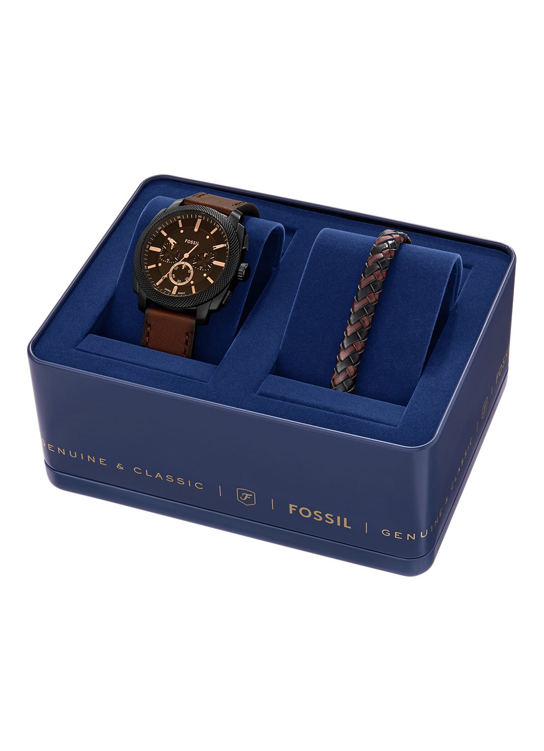 Fossil Machine horloge met armband in set van 2FS6102SET - detail 4 zwart