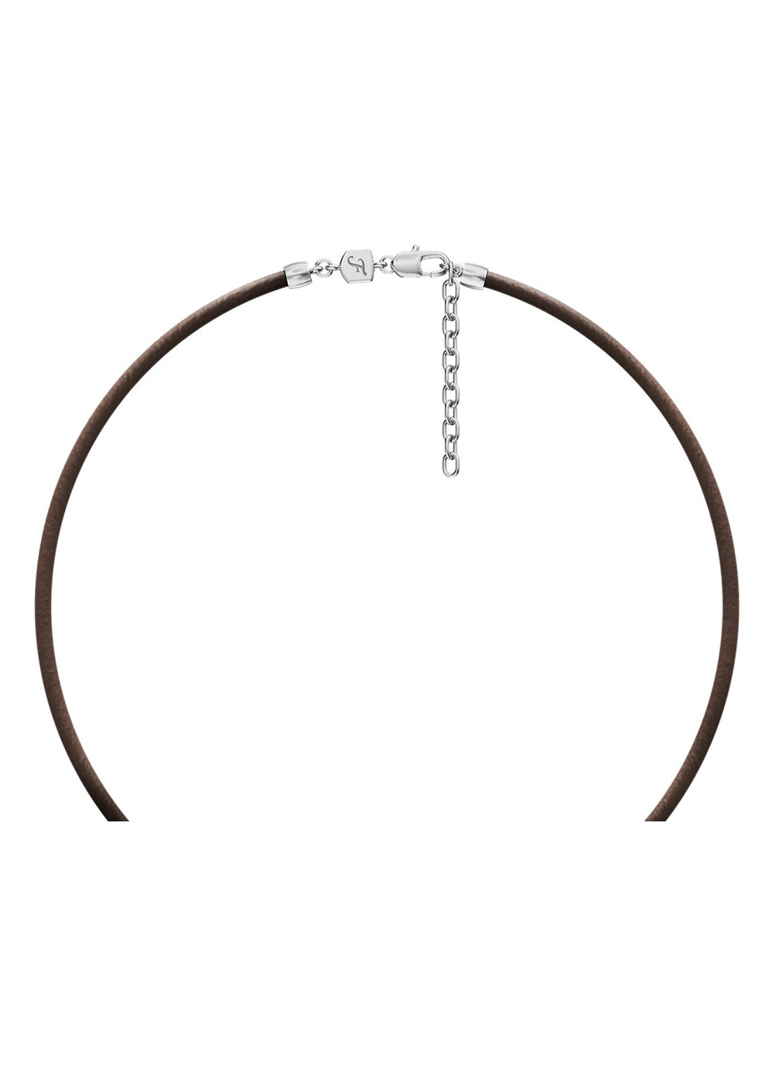 Fossil Machine ketting van leer JF05007998 - detail 4 bruin