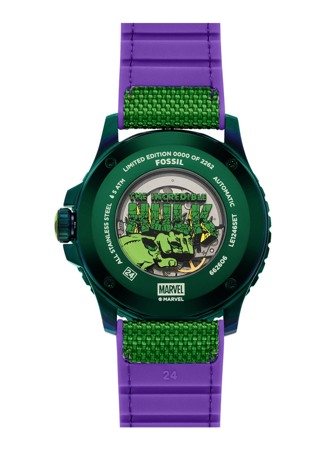 Fossil Marvel Horloge LE1246SET - detail 3 groen