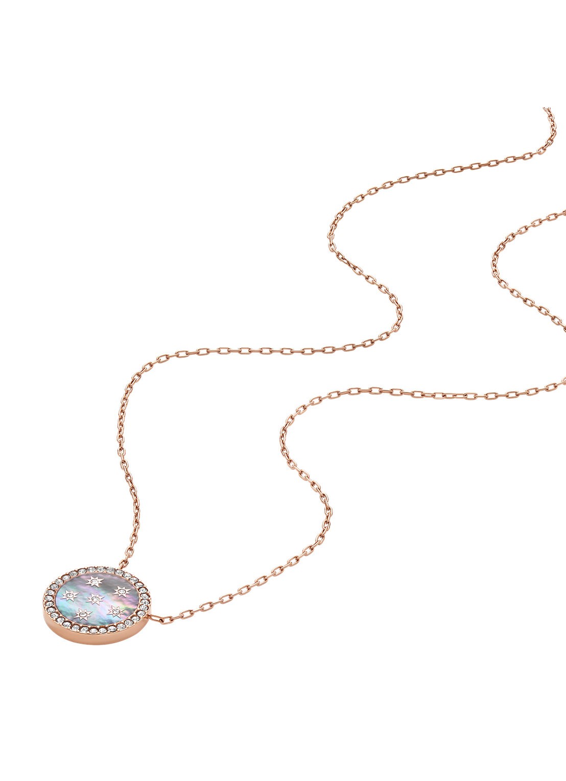 Fossil Merrit ketting JF04936791 - detail 2 roségoud