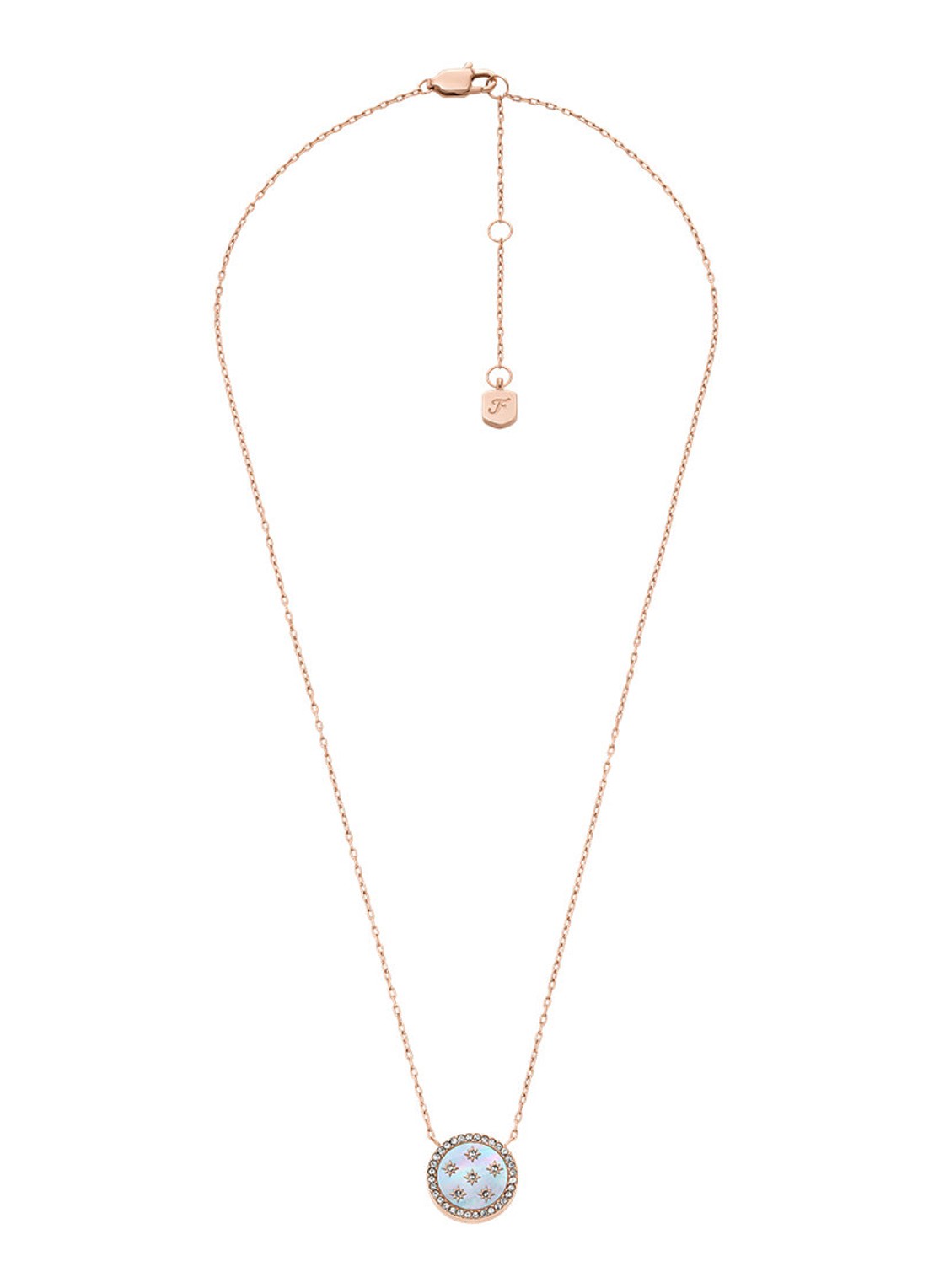 Fossil Merrit ketting JF04936791 - detail 3 roségoud