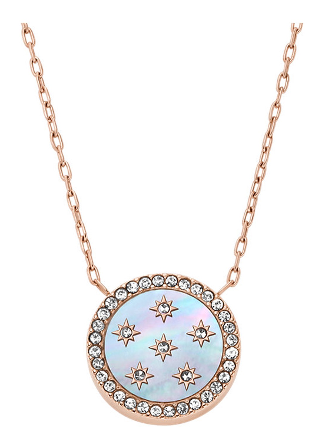 Fossil Merrit ketting JF04936791 - voorkant roségoud